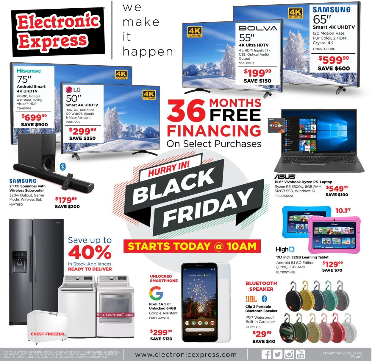 Catalogue Electronic Express Black Friday 2020 from 11/22/2020