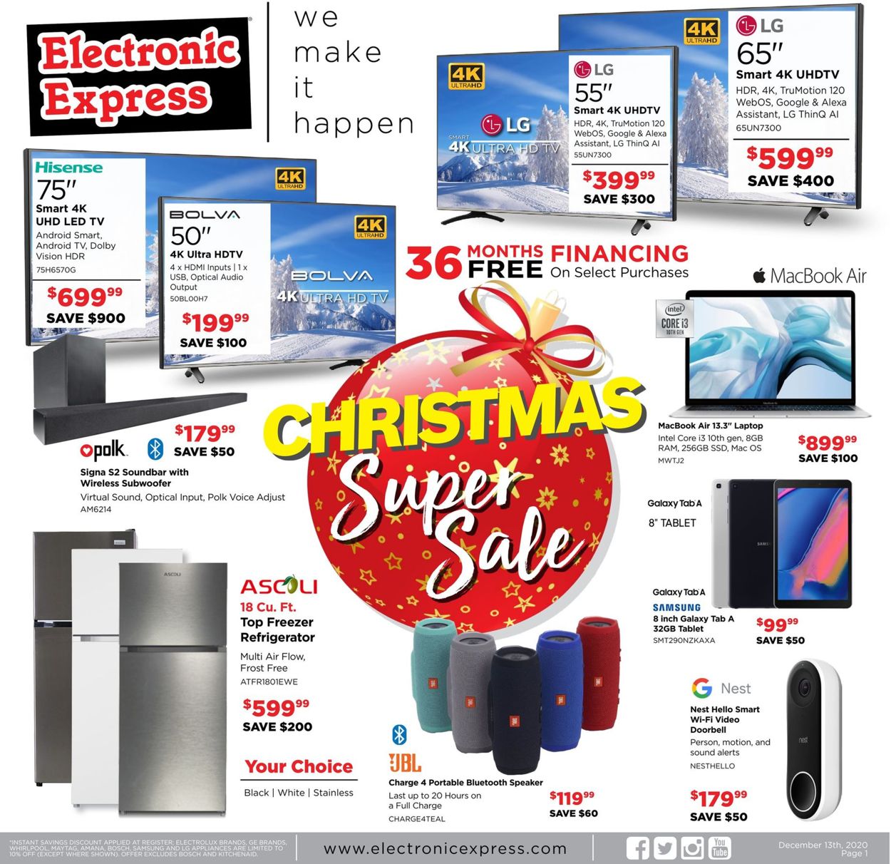Catalogue Electronic Express Christmas Super Sale 2020 from 12/13/2020