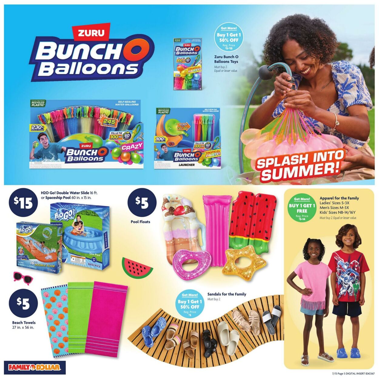 Catalogue Family Dollar from 07/13/2025