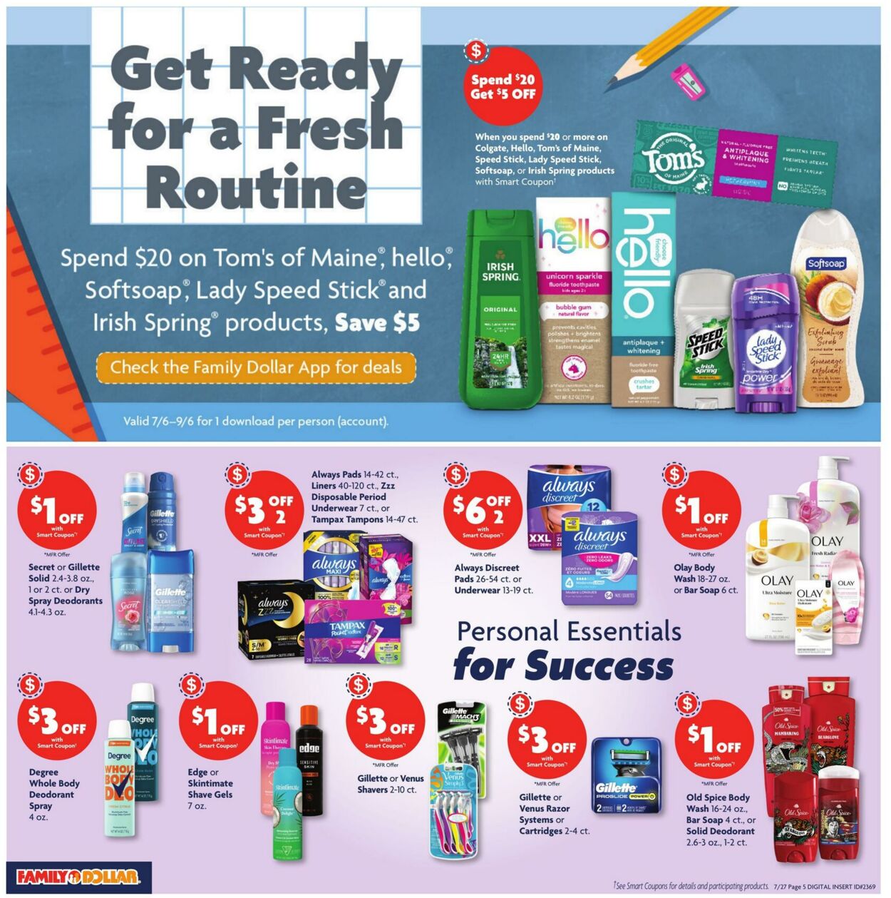 Catalogue Family Dollar from 07/27/2025