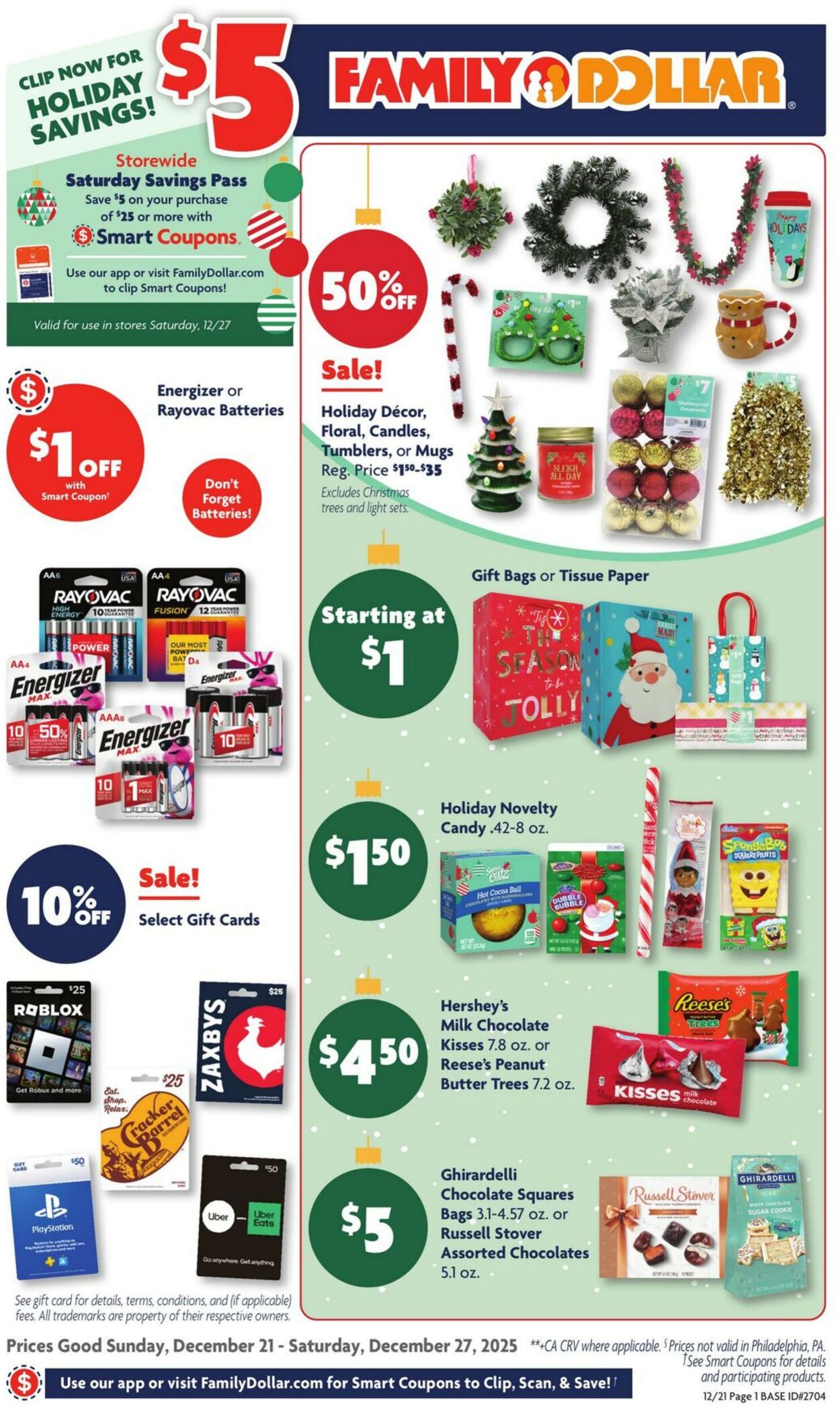 Catalogue Family Dollar from 12/21/2025