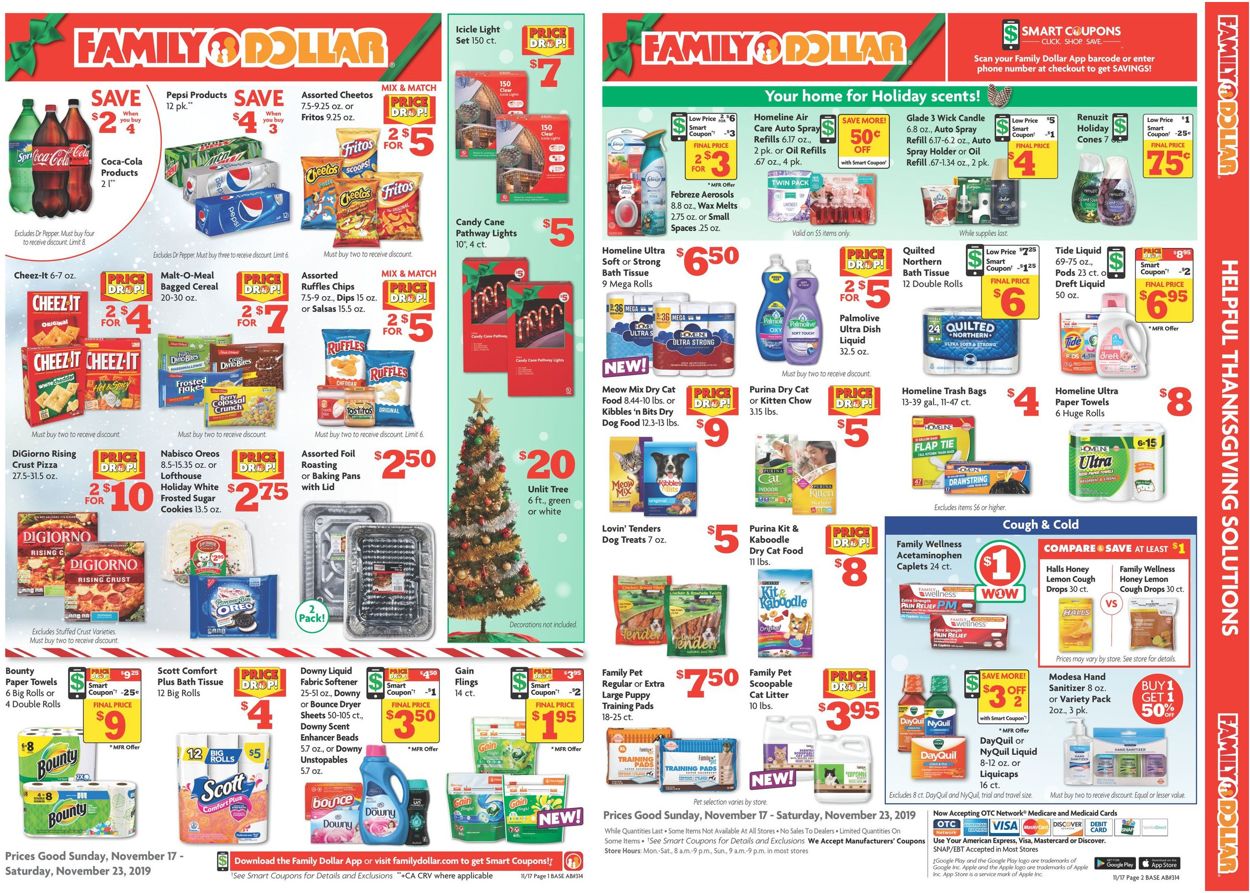 Catalogue Family Dollar - Holiday Ad 2019 from 11/17/2019