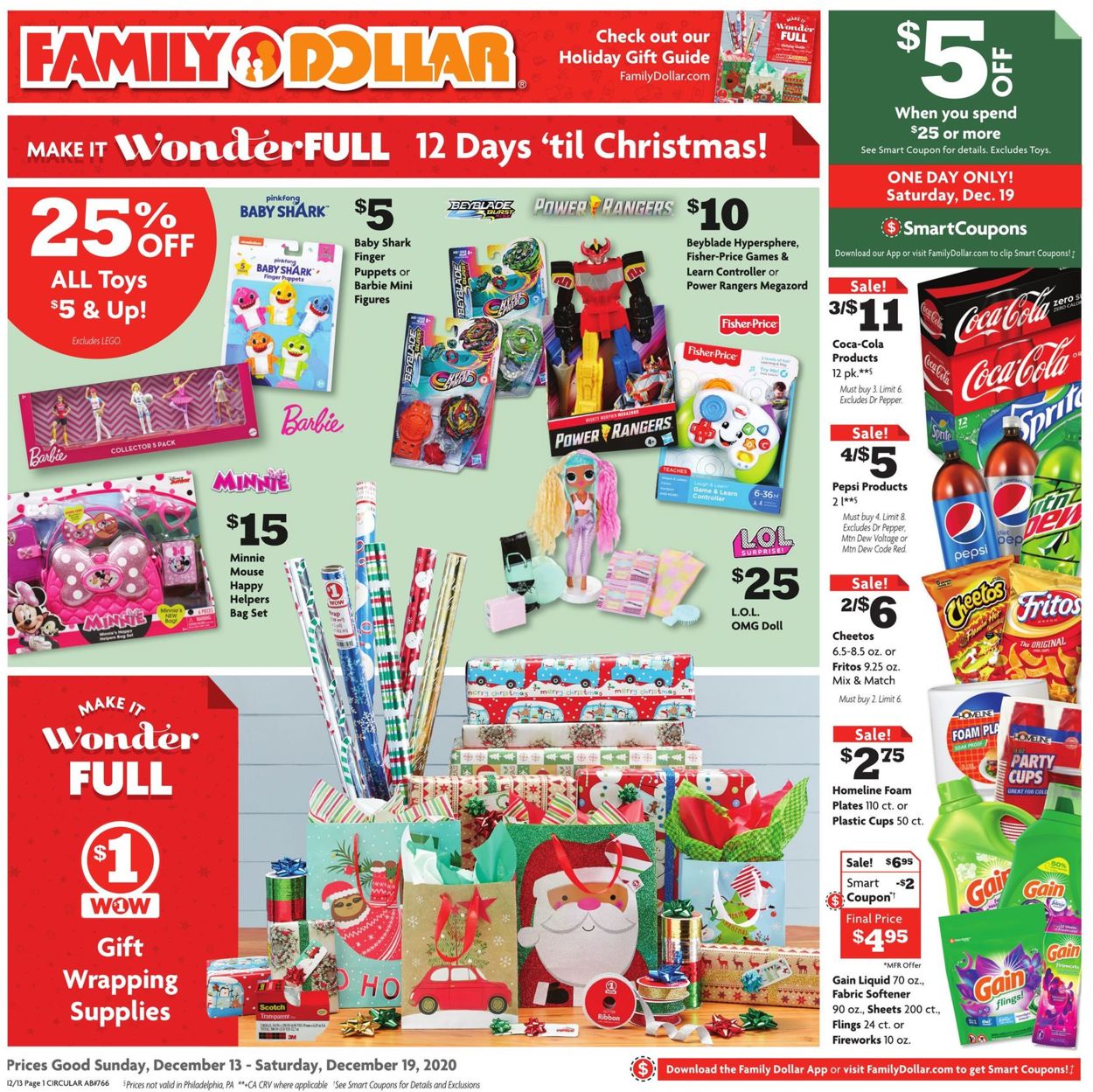 Catalogue Family Dollar from 12/13/2020