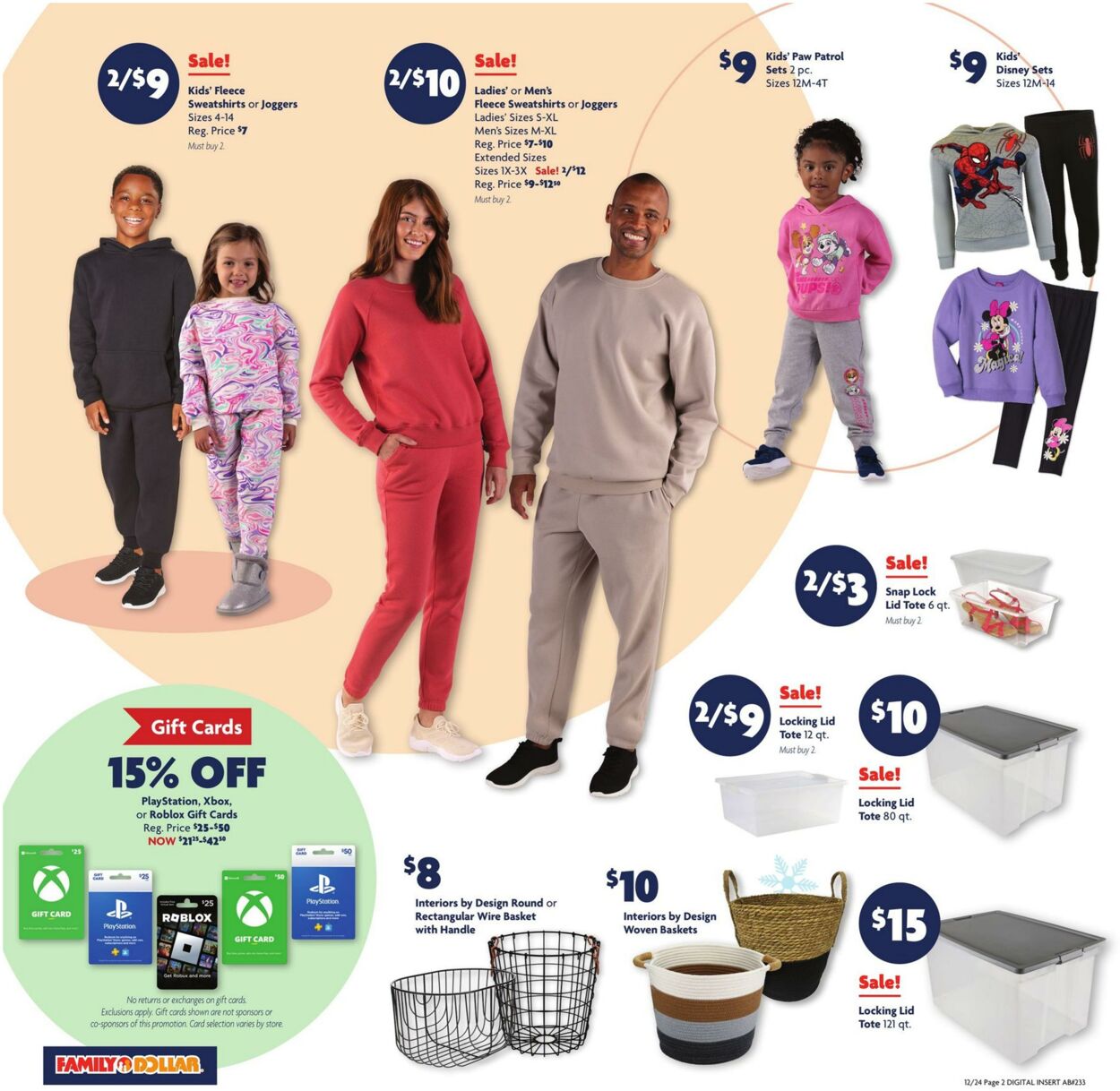 Catalogue Family Dollar from 12/24/2023