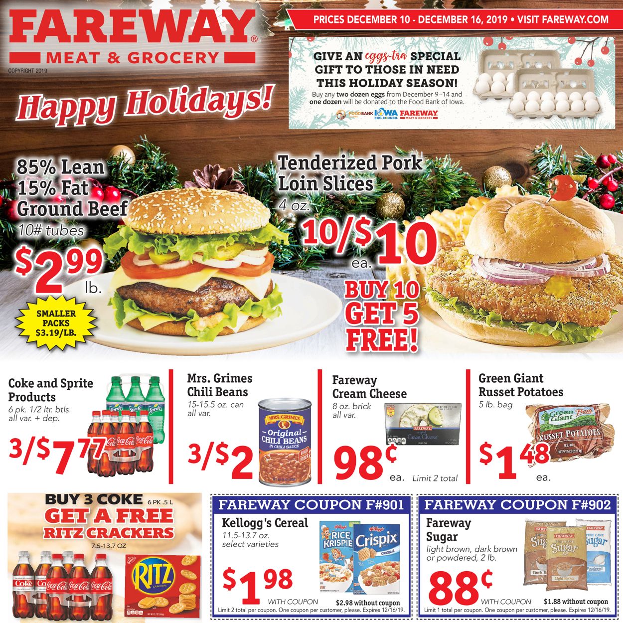 Catalogue Fareway - Holiday Ad 2019 from 12/10/2019