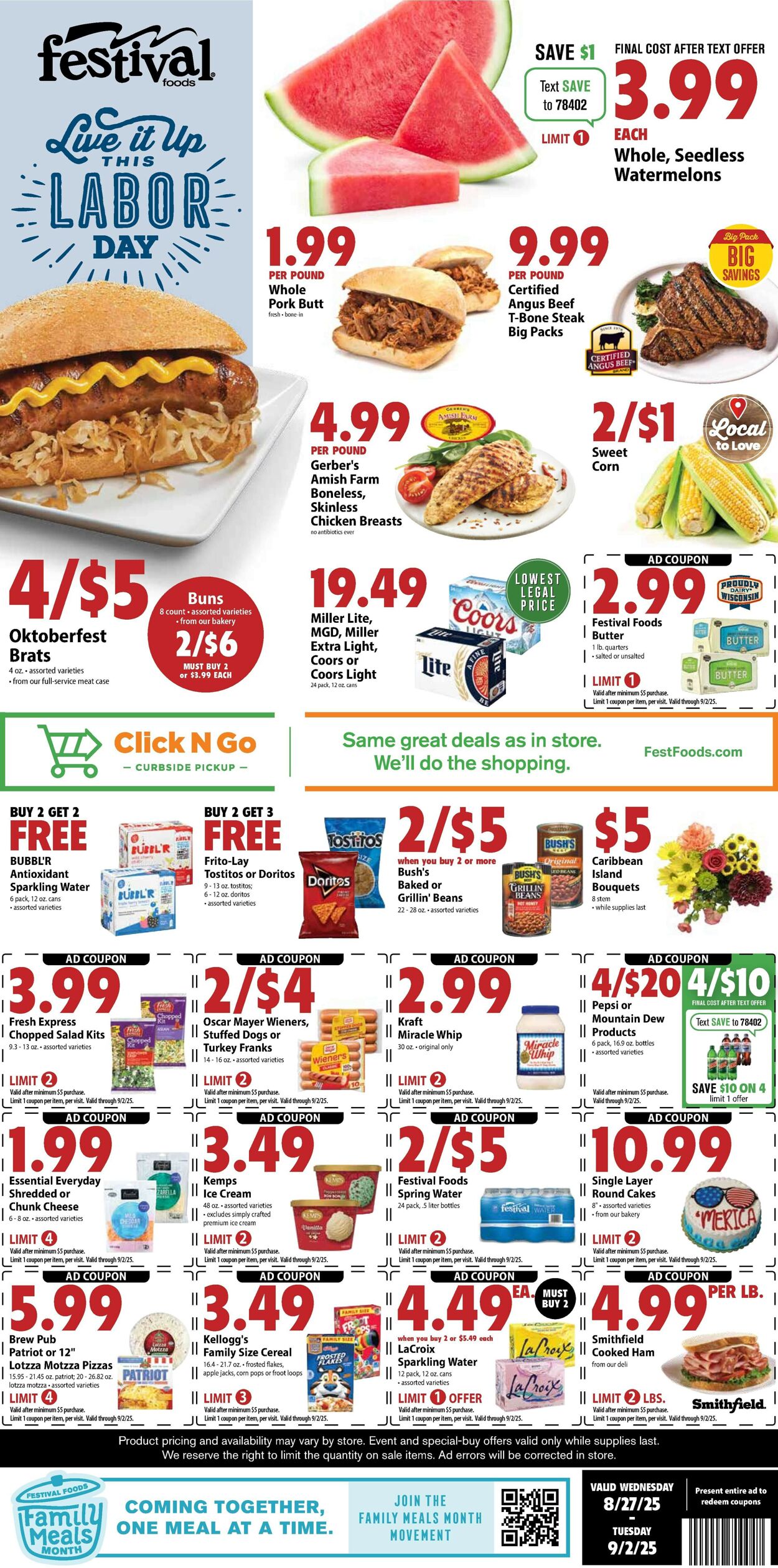 Catalogue Festival Foods from 08/27/2025