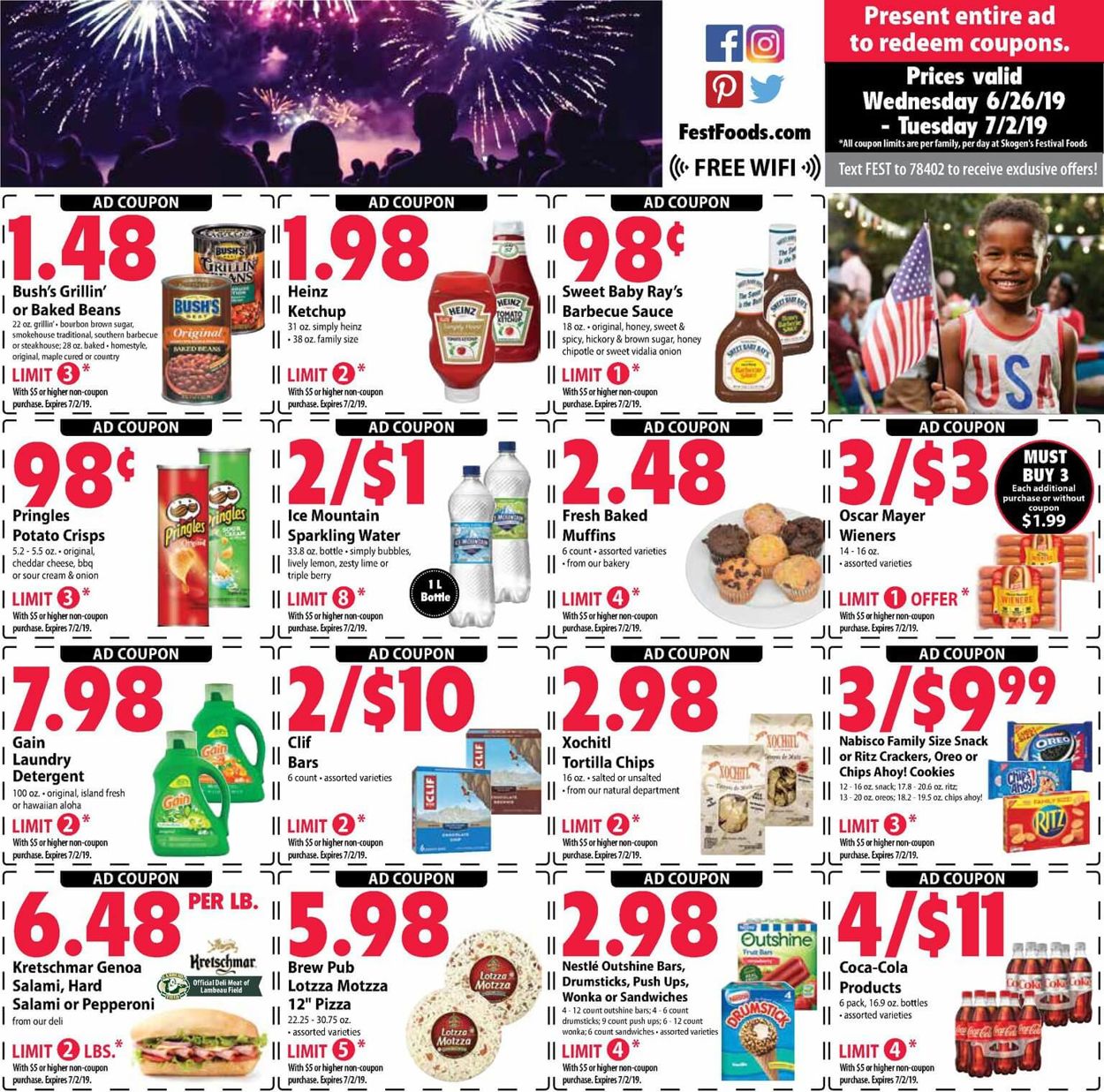 Catalogue Festival Foods from 06/26/2019