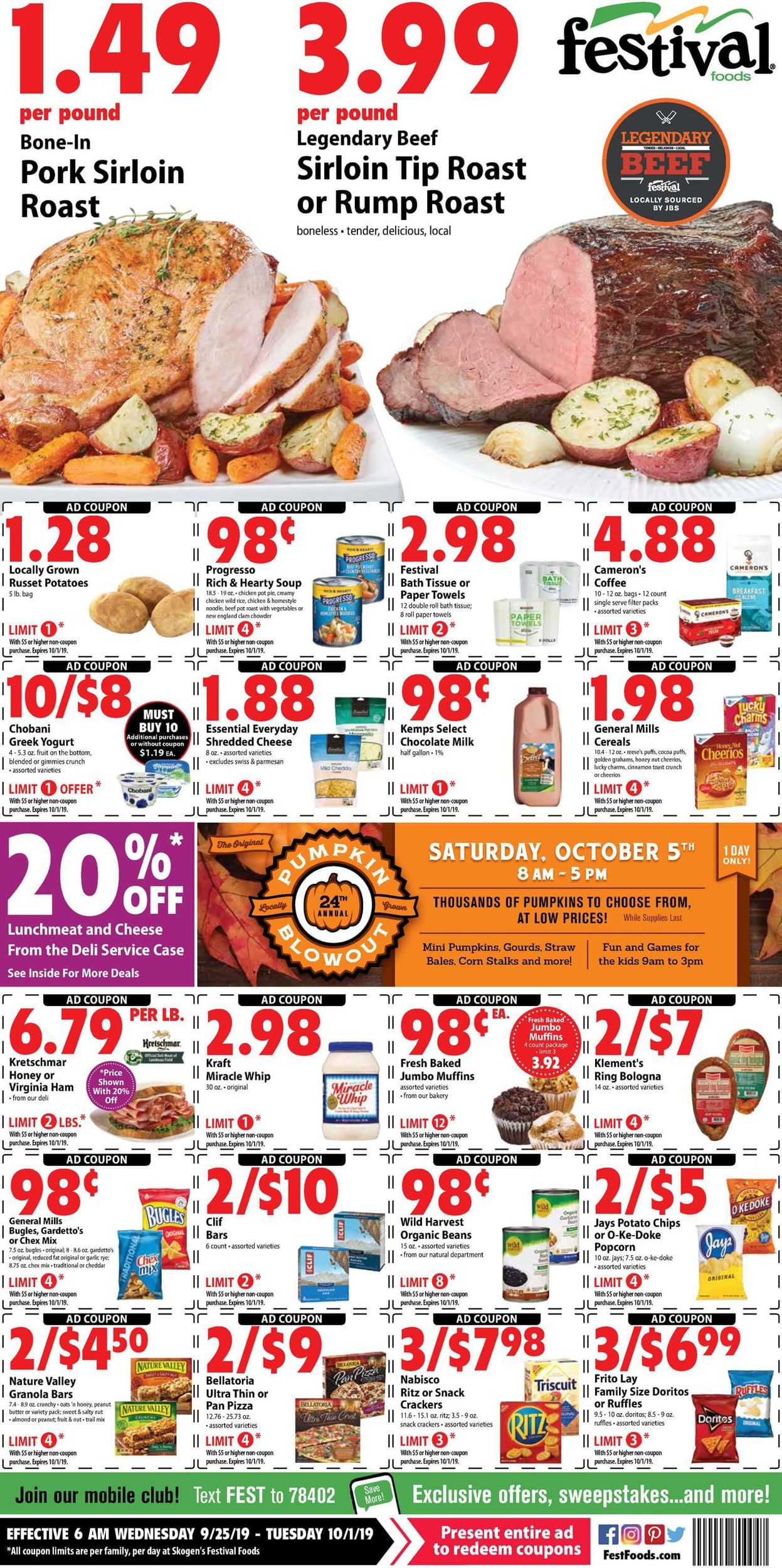 Catalogue Festival Foods from 09/25/2019