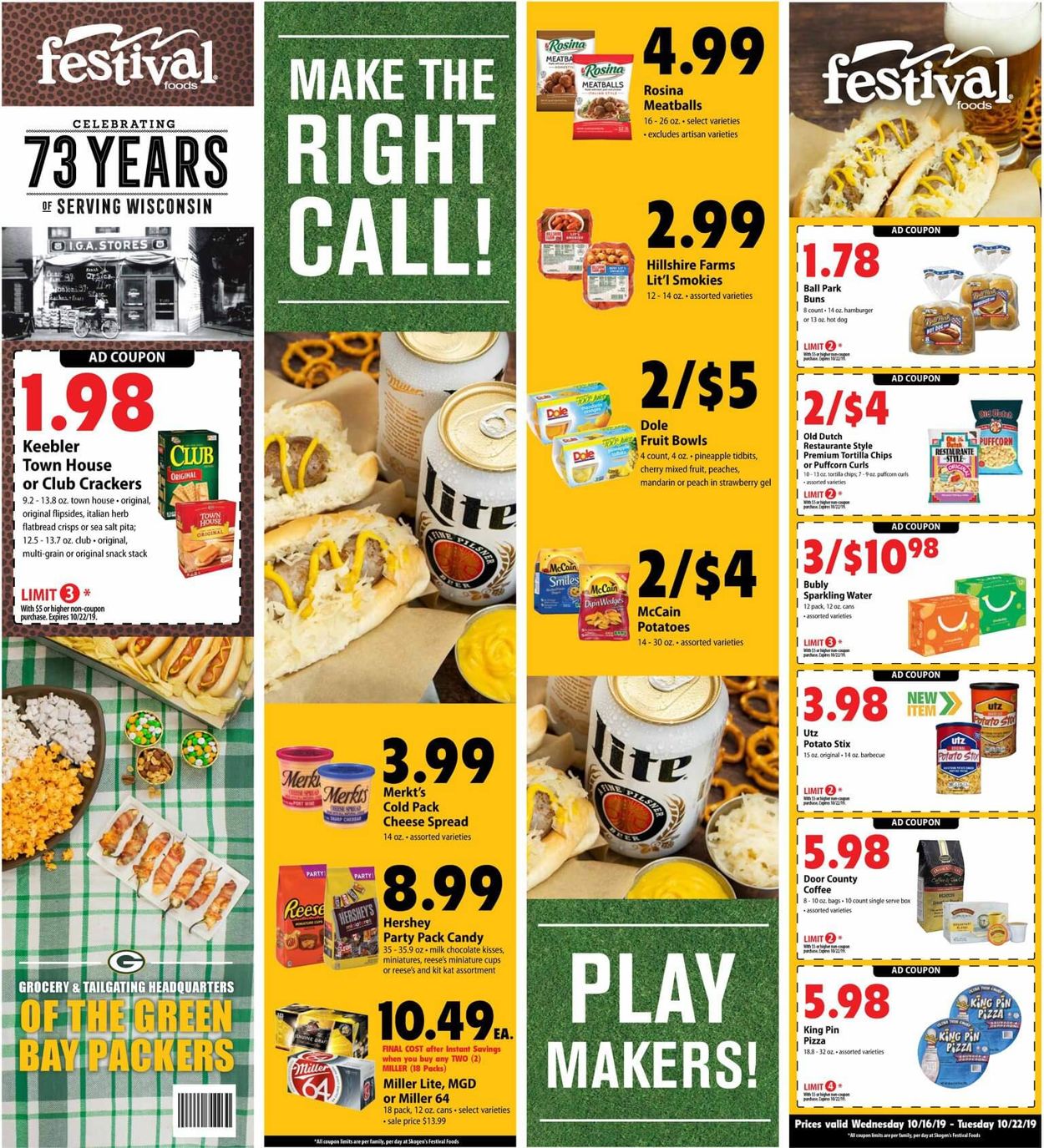 Catalogue Festival Foods from 10/16/2019