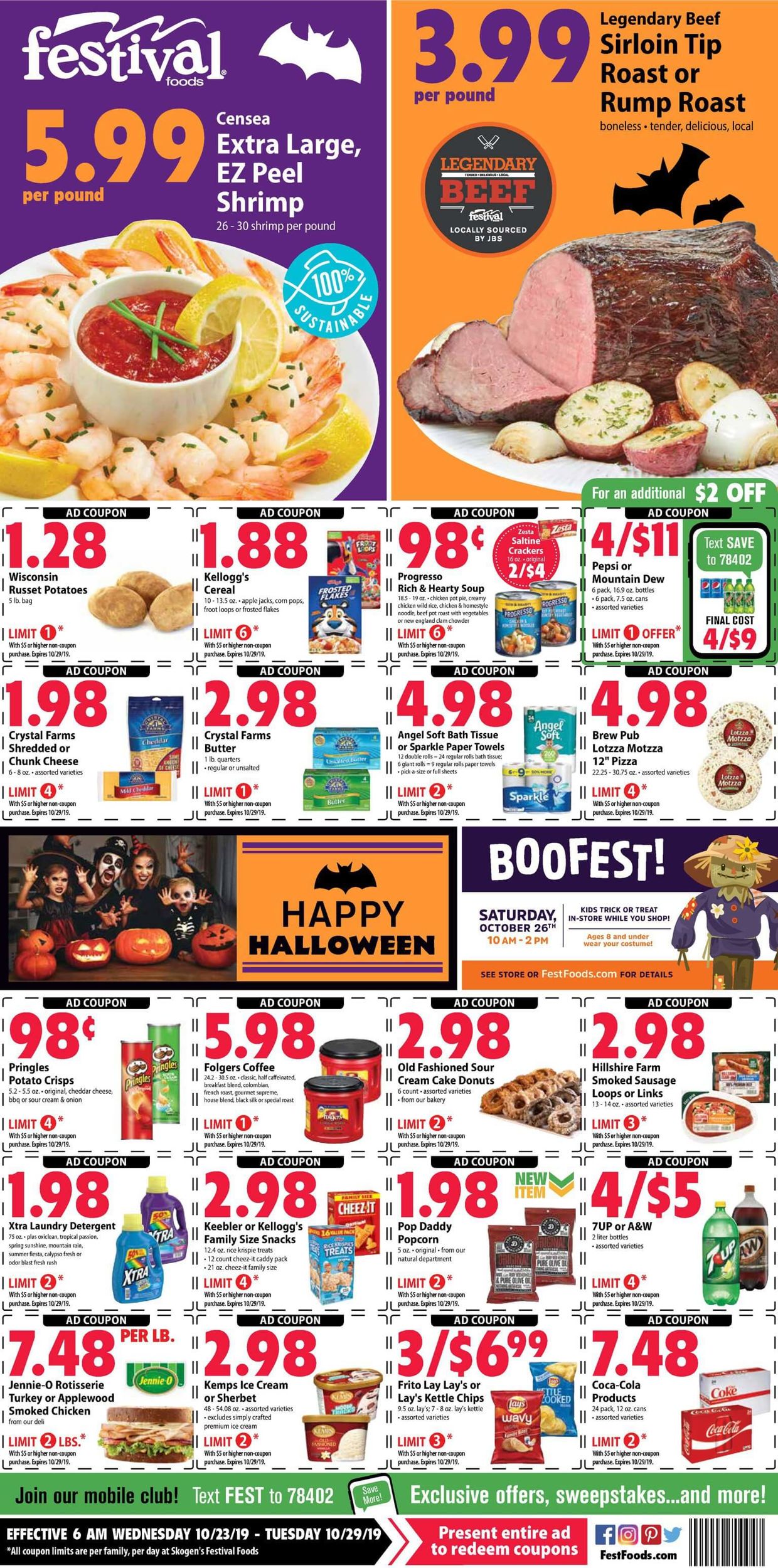 Catalogue Festival Foods from 10/23/2019