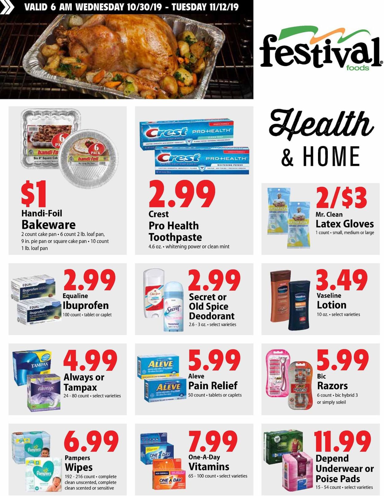Catalogue Festival Foods from 10/30/2019