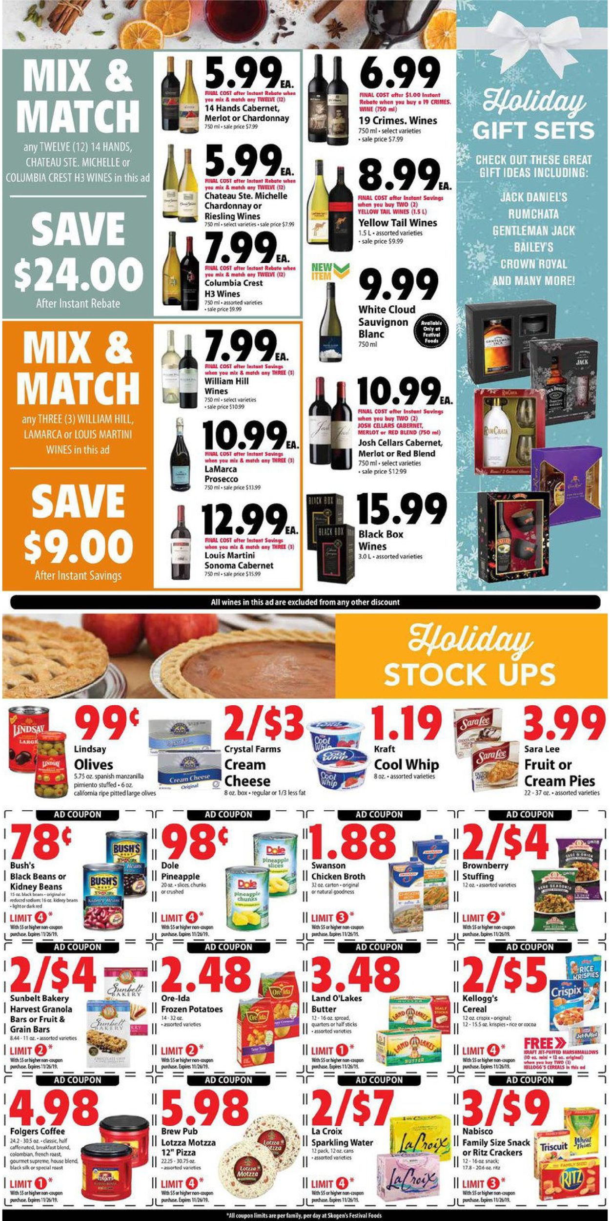 Catalogue Festival Foods from 11/20/2019