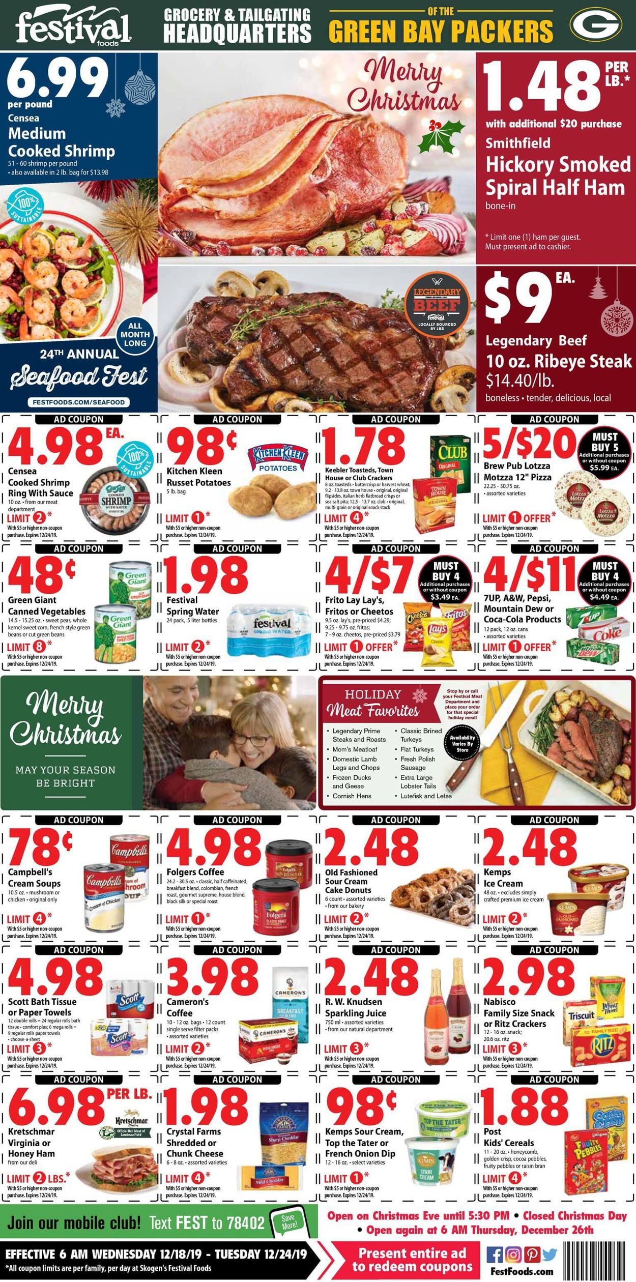 Catalogue Festival Foods from 12/18/2019