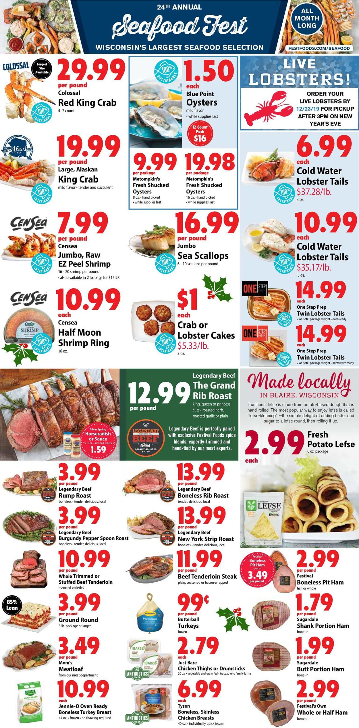 Catalogue Festival Foods from 12/18/2019