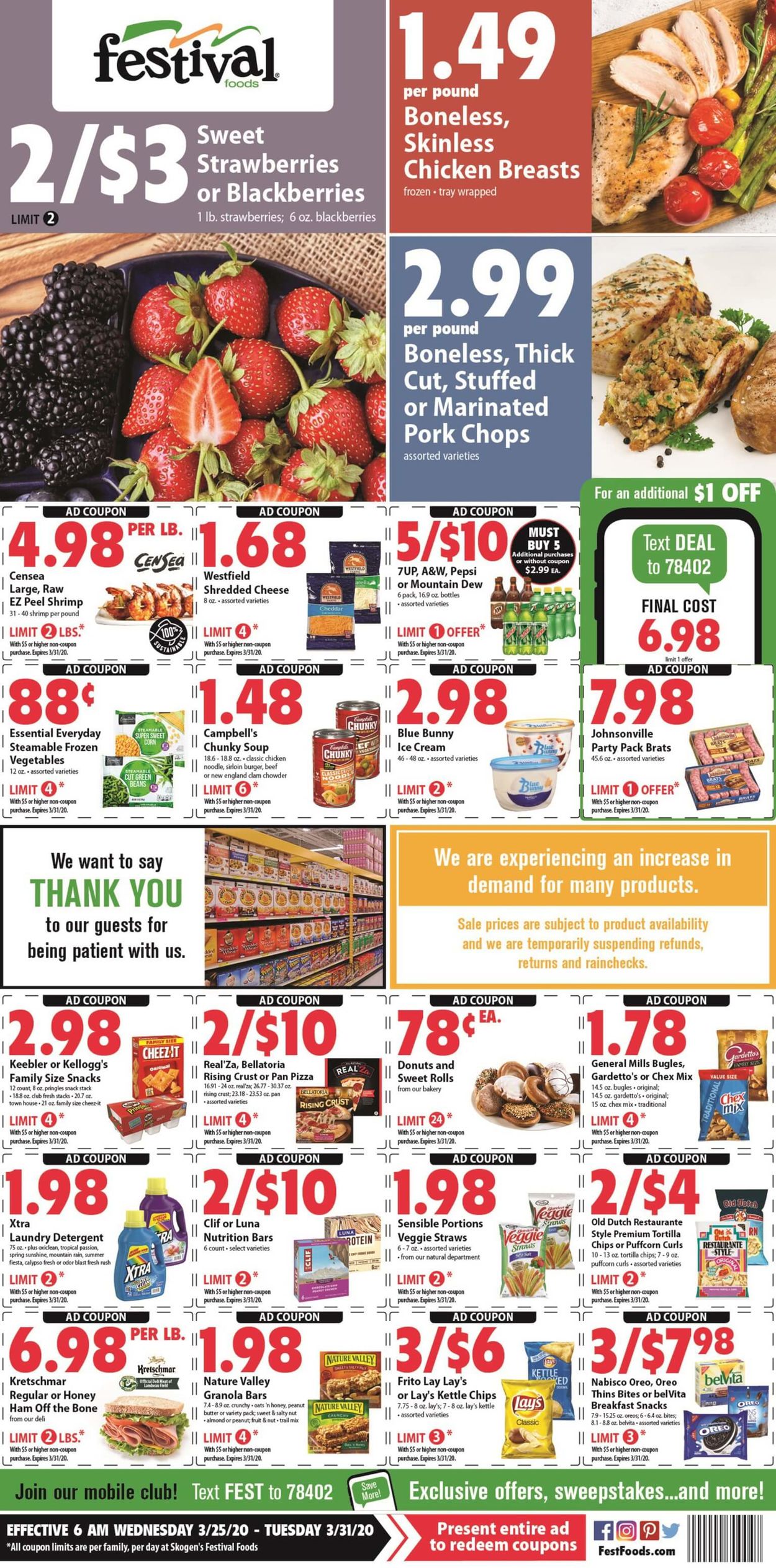 Festival Foods Current weekly ad 03/25 03/31/2020
