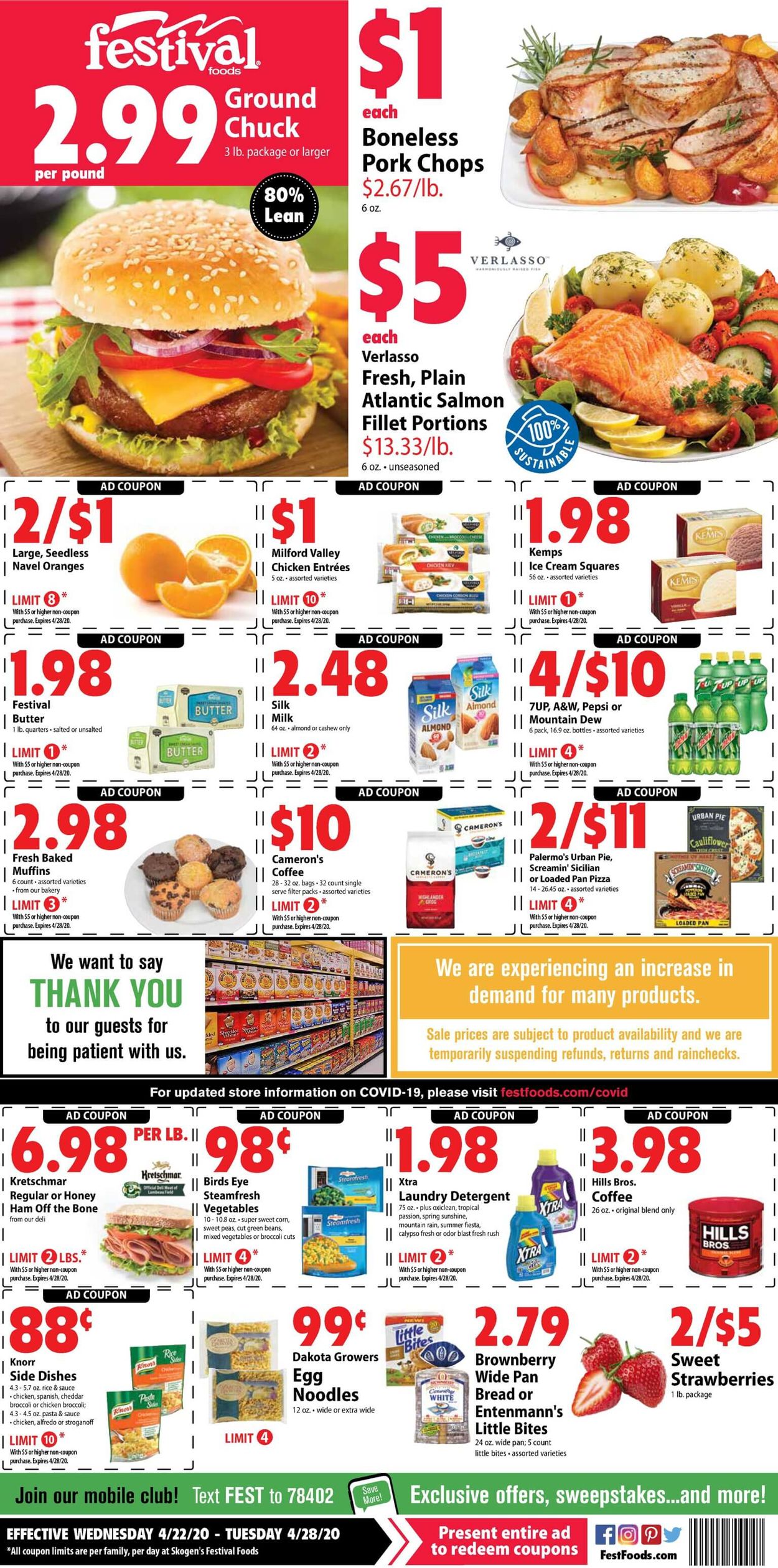 Festival Foods Current weekly ad 04/22 04/28/2020