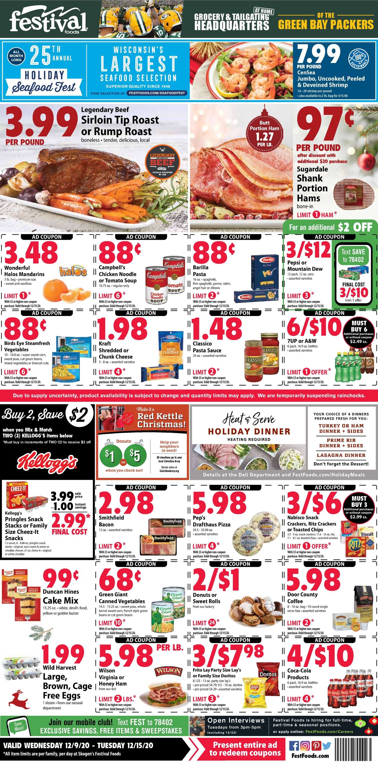 Festival Foods Current weekly ad 12/09 - 12/15/2020 - frequent-ads.com