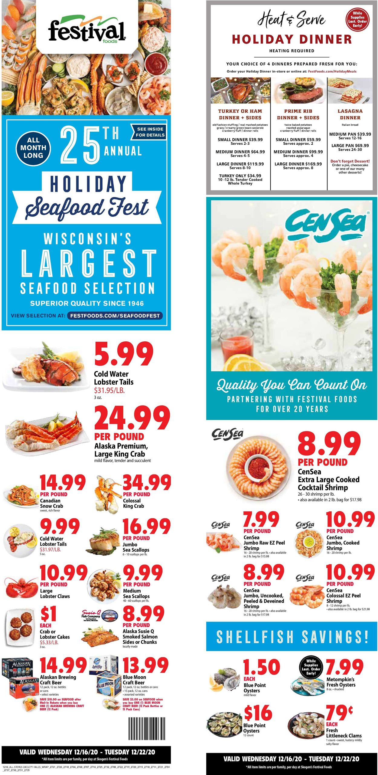 Festival Foods Current weekly ad 12/16 12/22/2020