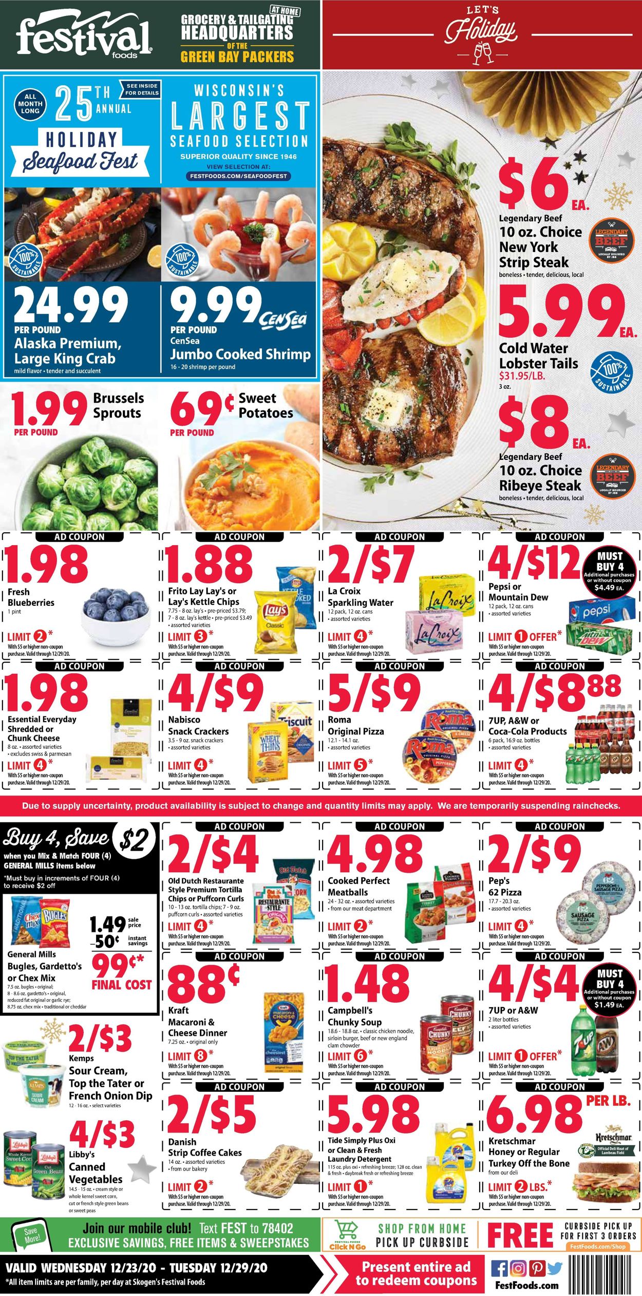 Festival Foods Christmas 2020 Current weekly ad 12/23 - 12/29/2020 ...