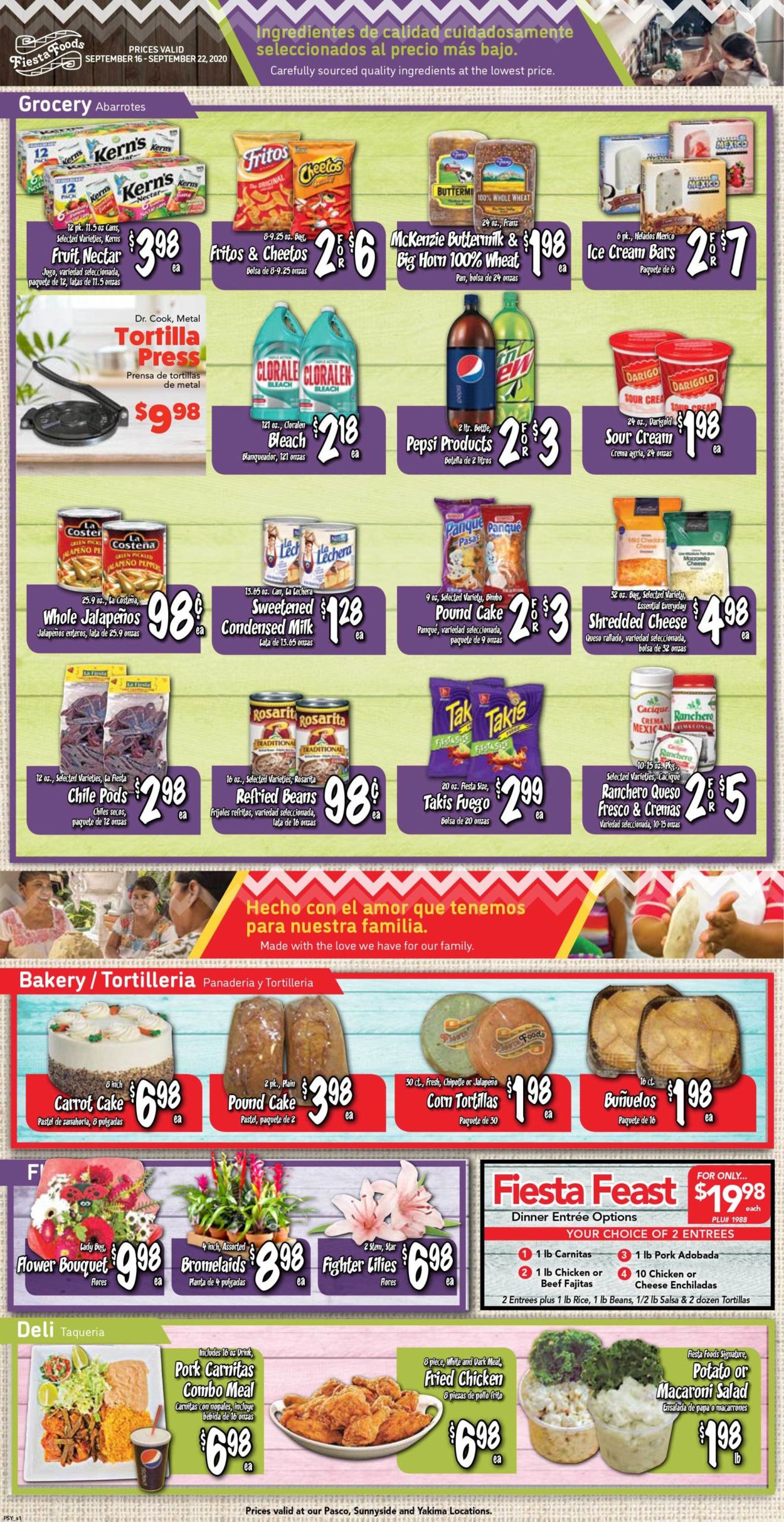 Catalogue Fiesta Foods SuperMarkets from 09/16/2020