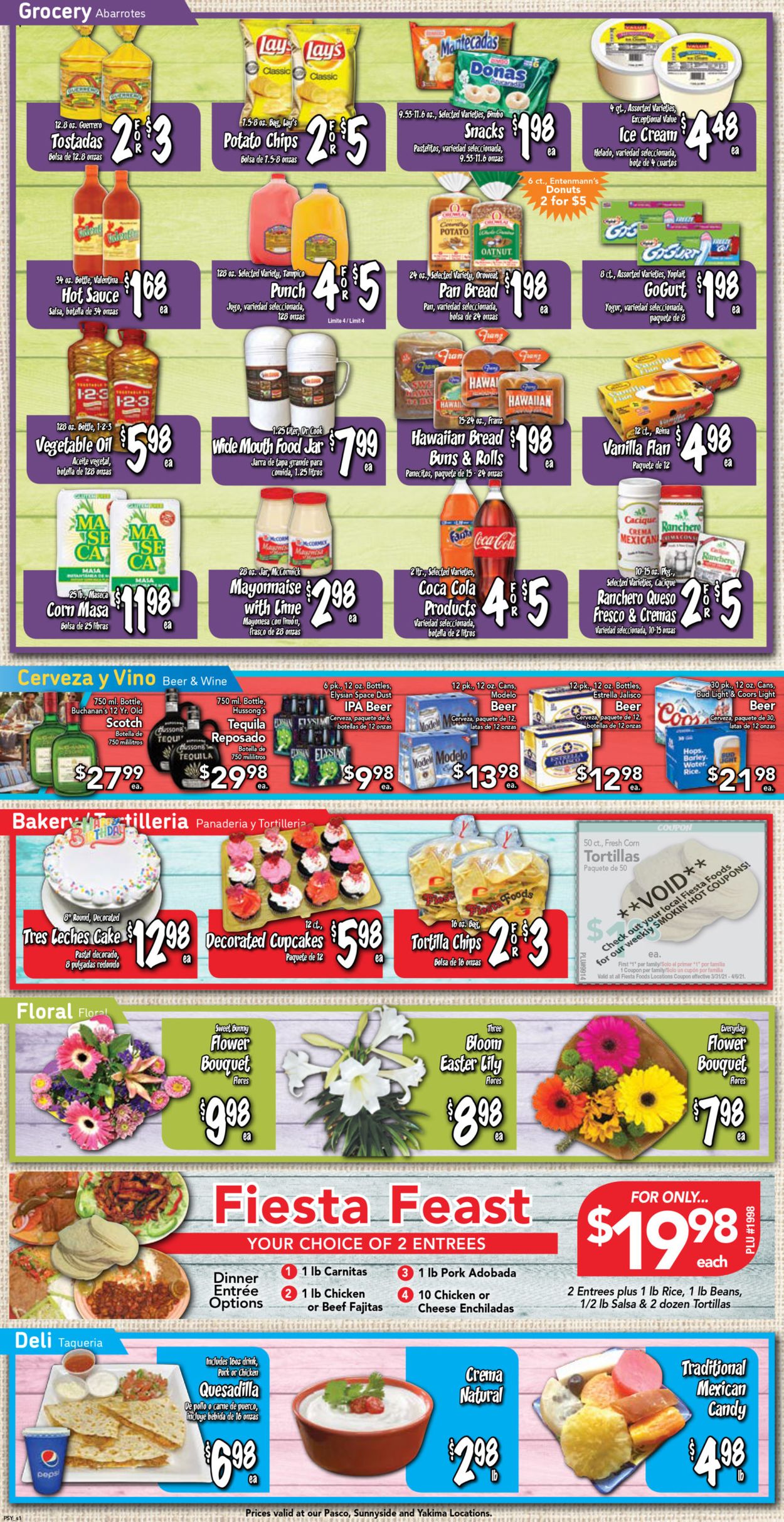 Catalogue Fiesta Foods SuperMarkets Easter 2021 ad from 03/31/2021