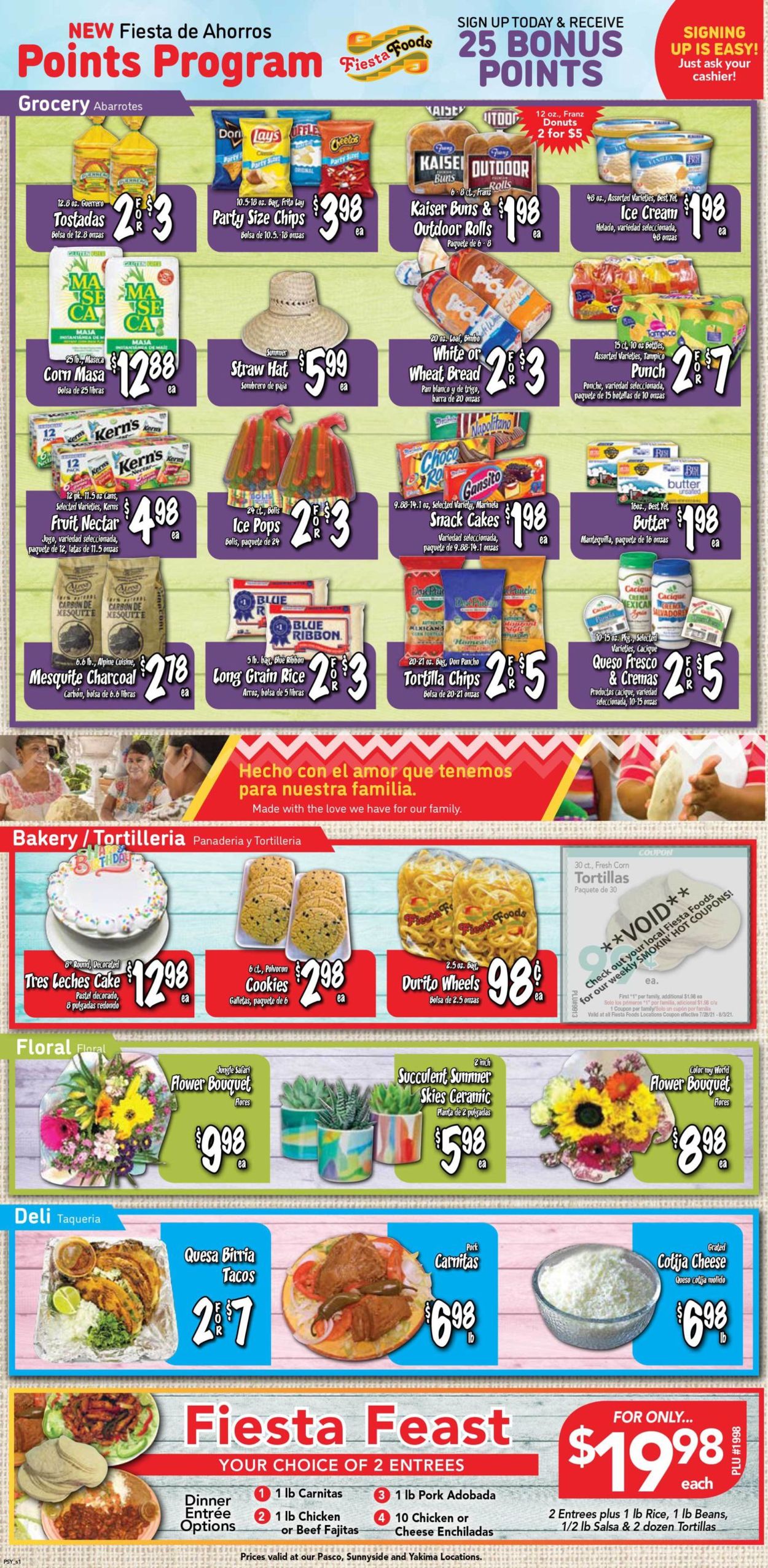 Catalogue Fiesta Foods SuperMarkets from 07/28/2021