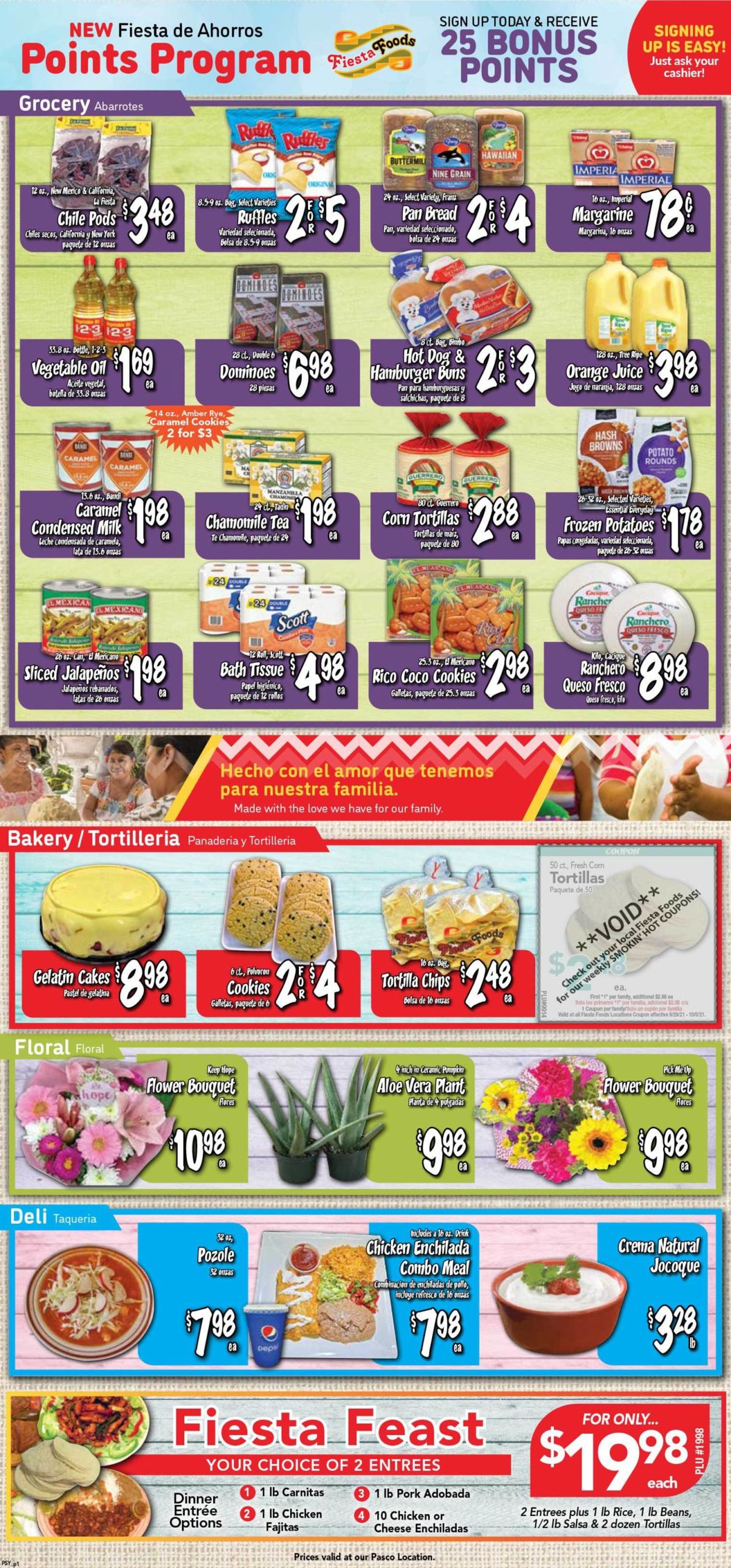 Catalogue Fiesta Foods SuperMarkets from 09/29/2021