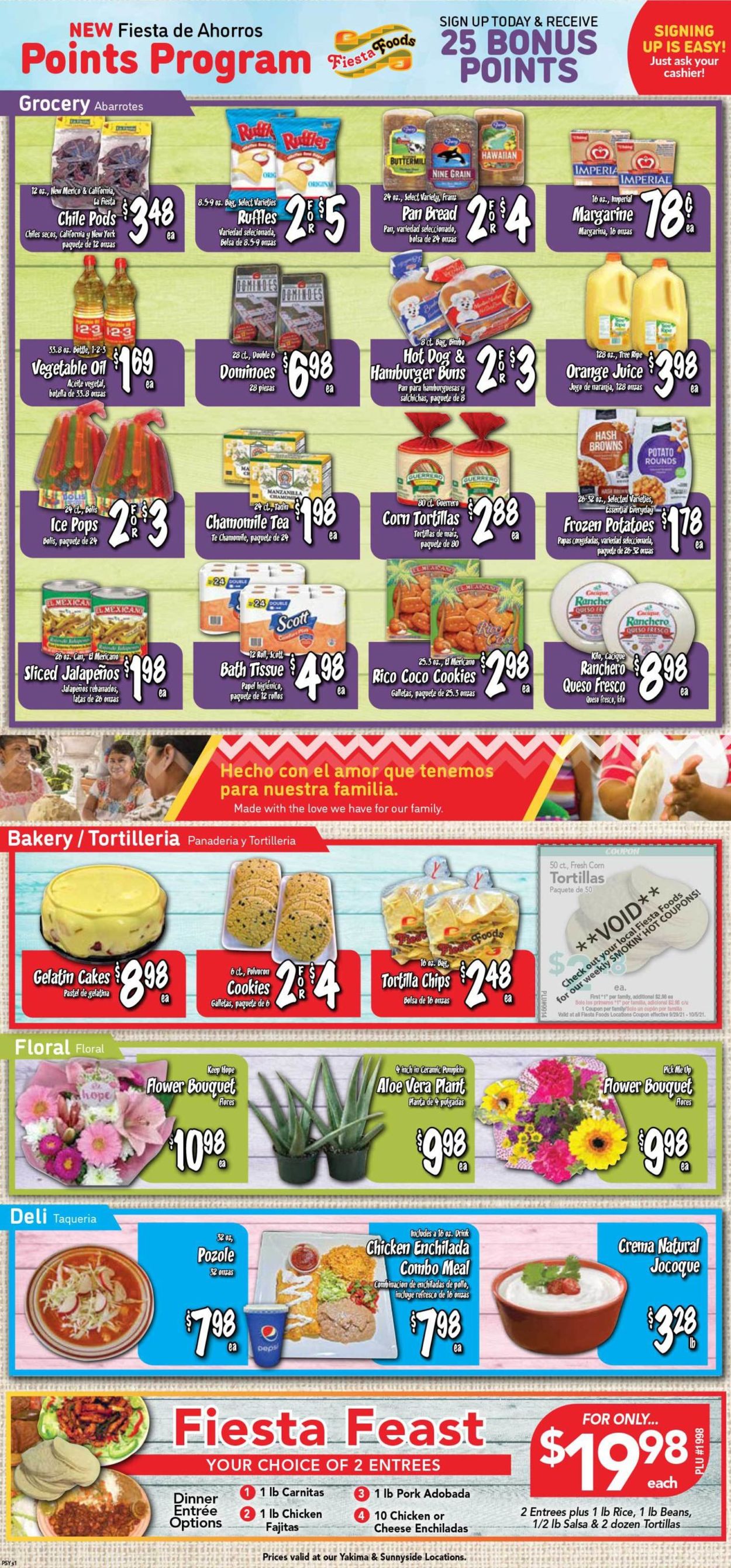 Catalogue Fiesta Foods SuperMarkets from 09/29/2021
