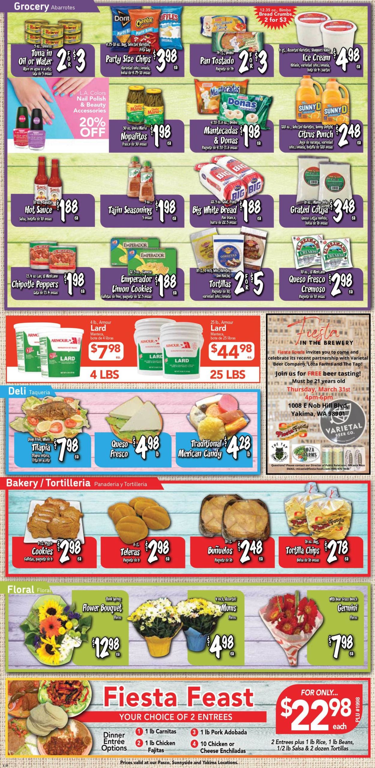 Catalogue Fiesta Foods SuperMarkets from 03/30/2022