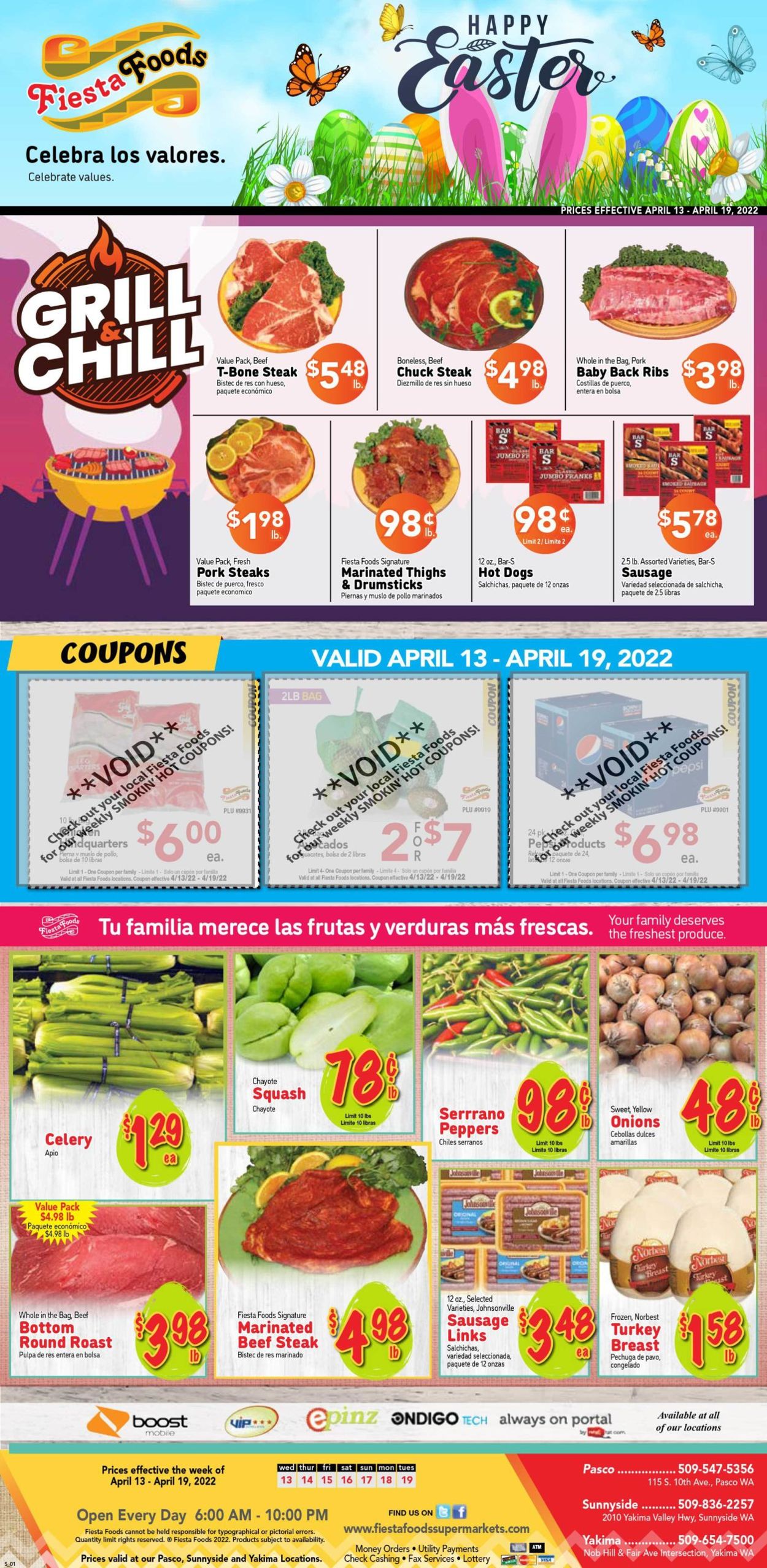 Catalogue Fiesta Foods SuperMarkets EASTER 2022 from 04/13/2022