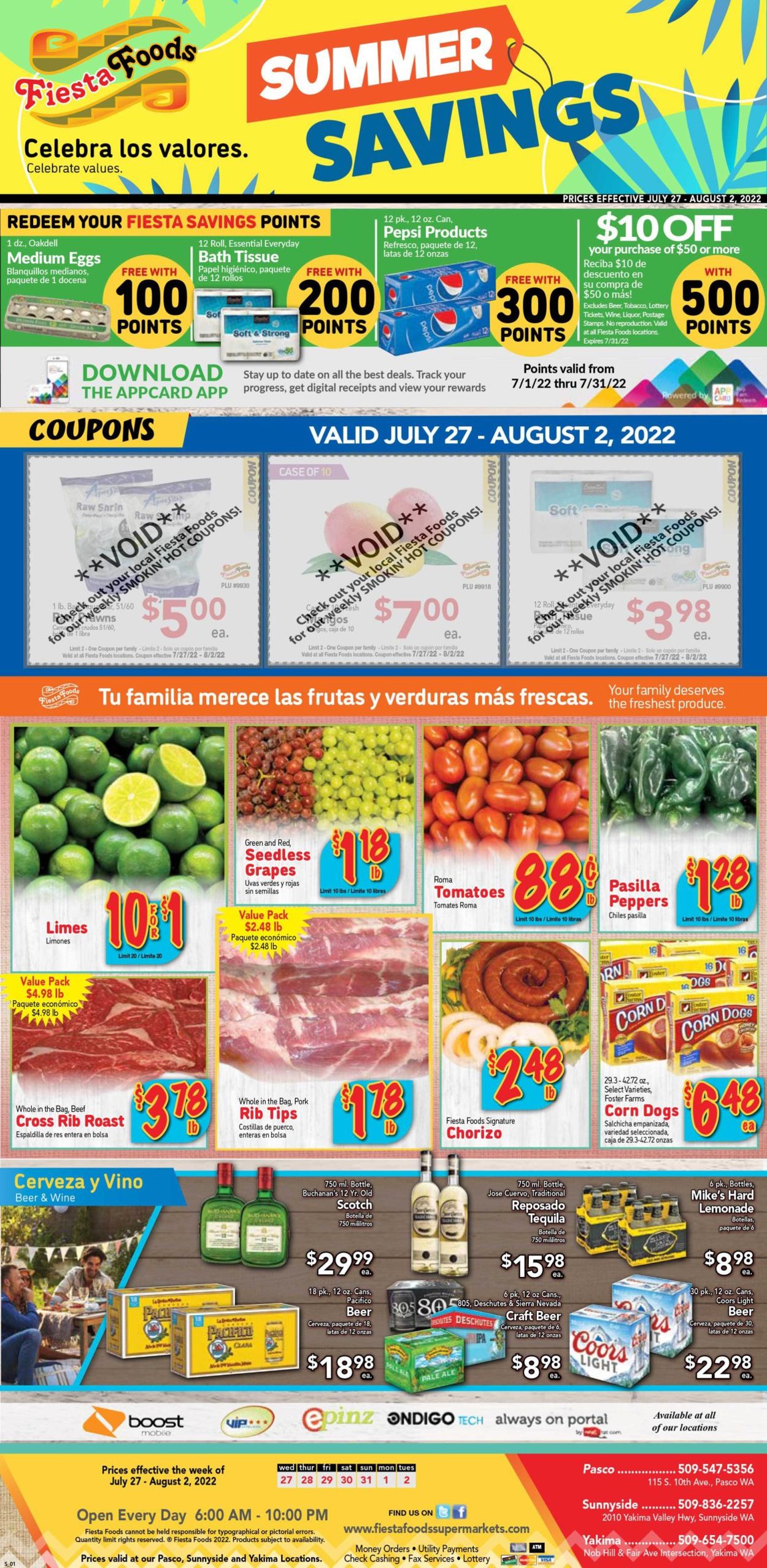 Catalogue Fiesta Foods SuperMarkets from 07/27/2022