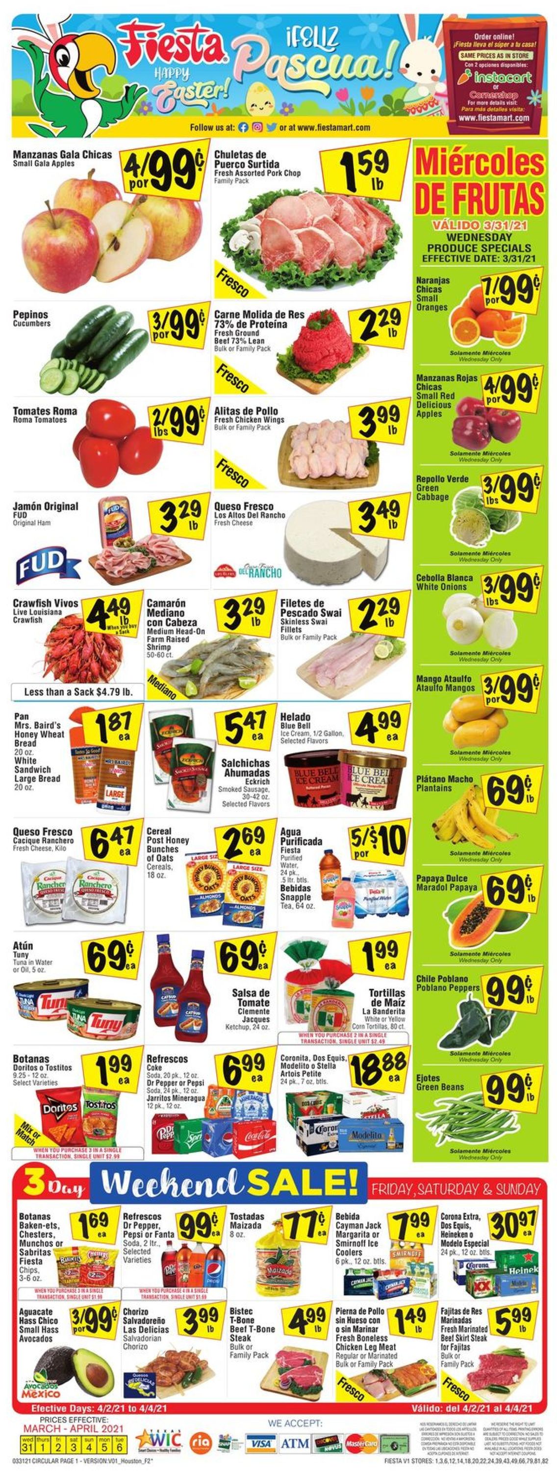 Catalogue Fiesta Mart Easter 2021 ad from 03/31/2021