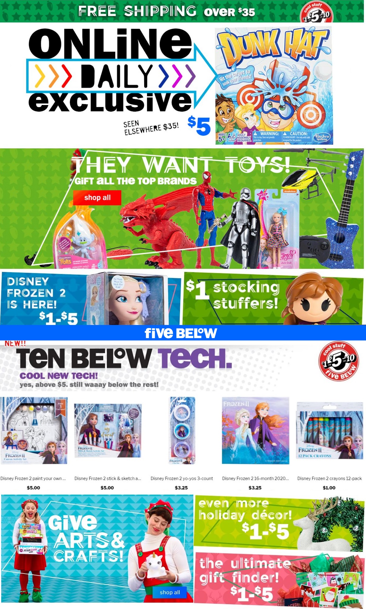 Catalogue Five Below from 11/19/2019