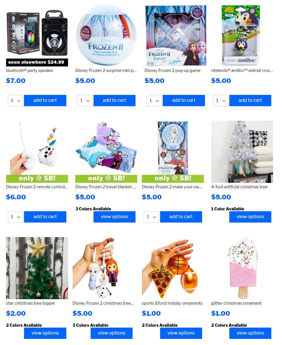 Catalogue Five Below - Holidays Ad 2019 from 12/05/2019