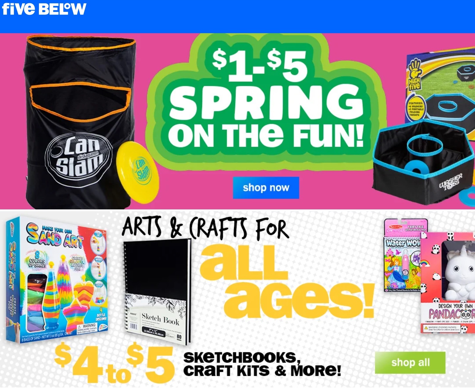 Catalogue Five Below from 05/09/2020