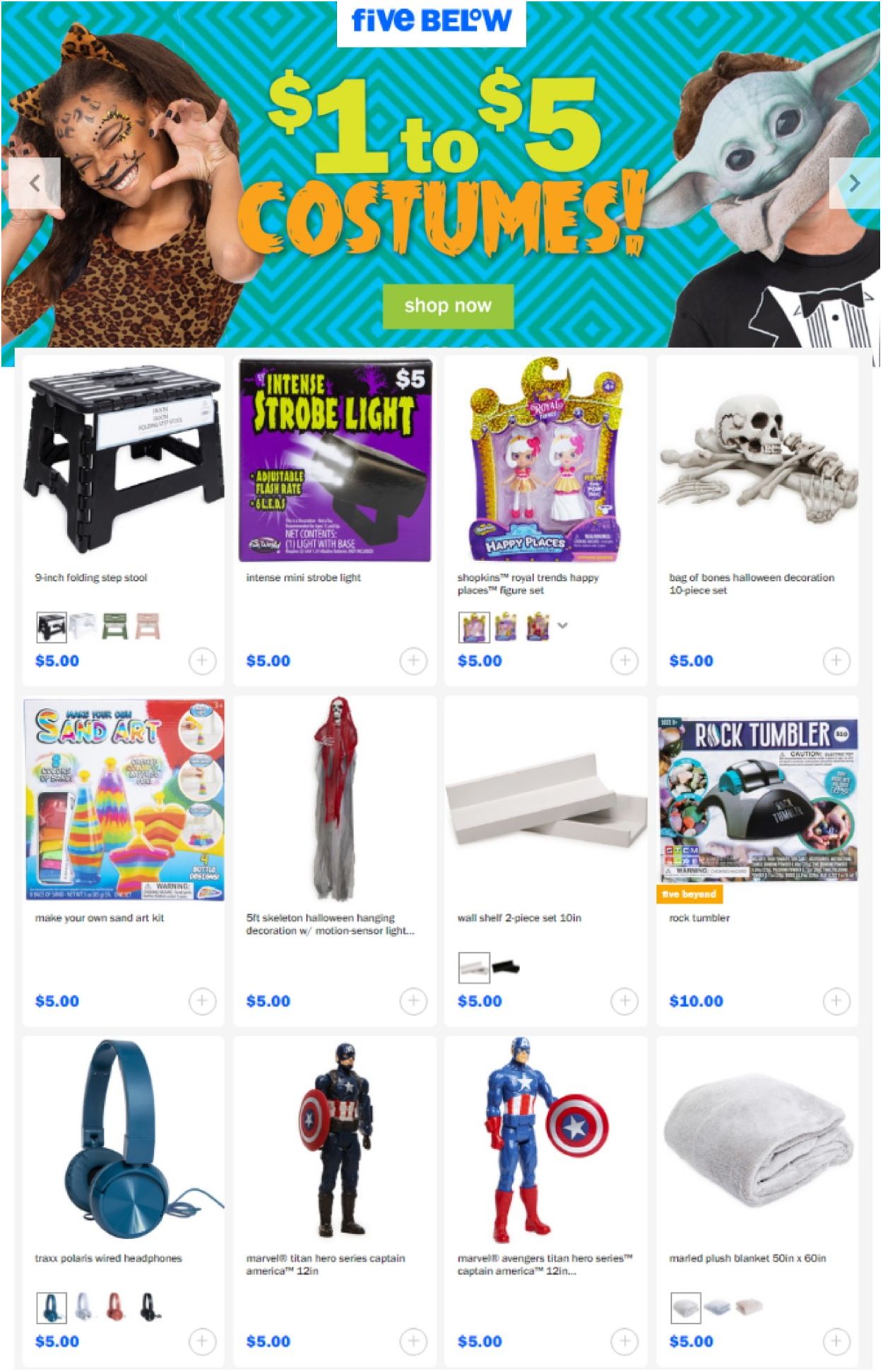 Catalogue Five Below from 10/06/2020