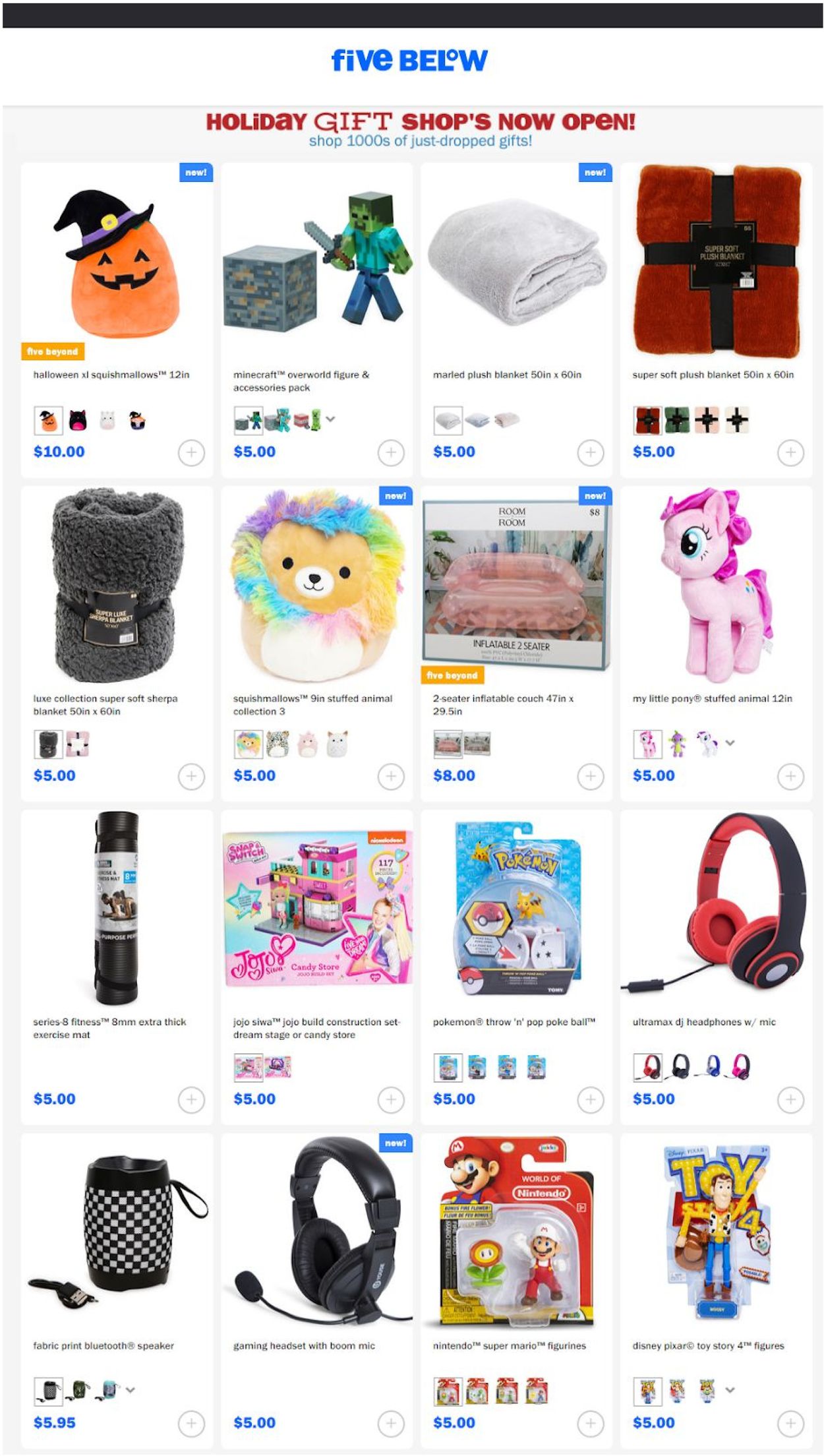 Catalogue Five Below from 10/14/2020