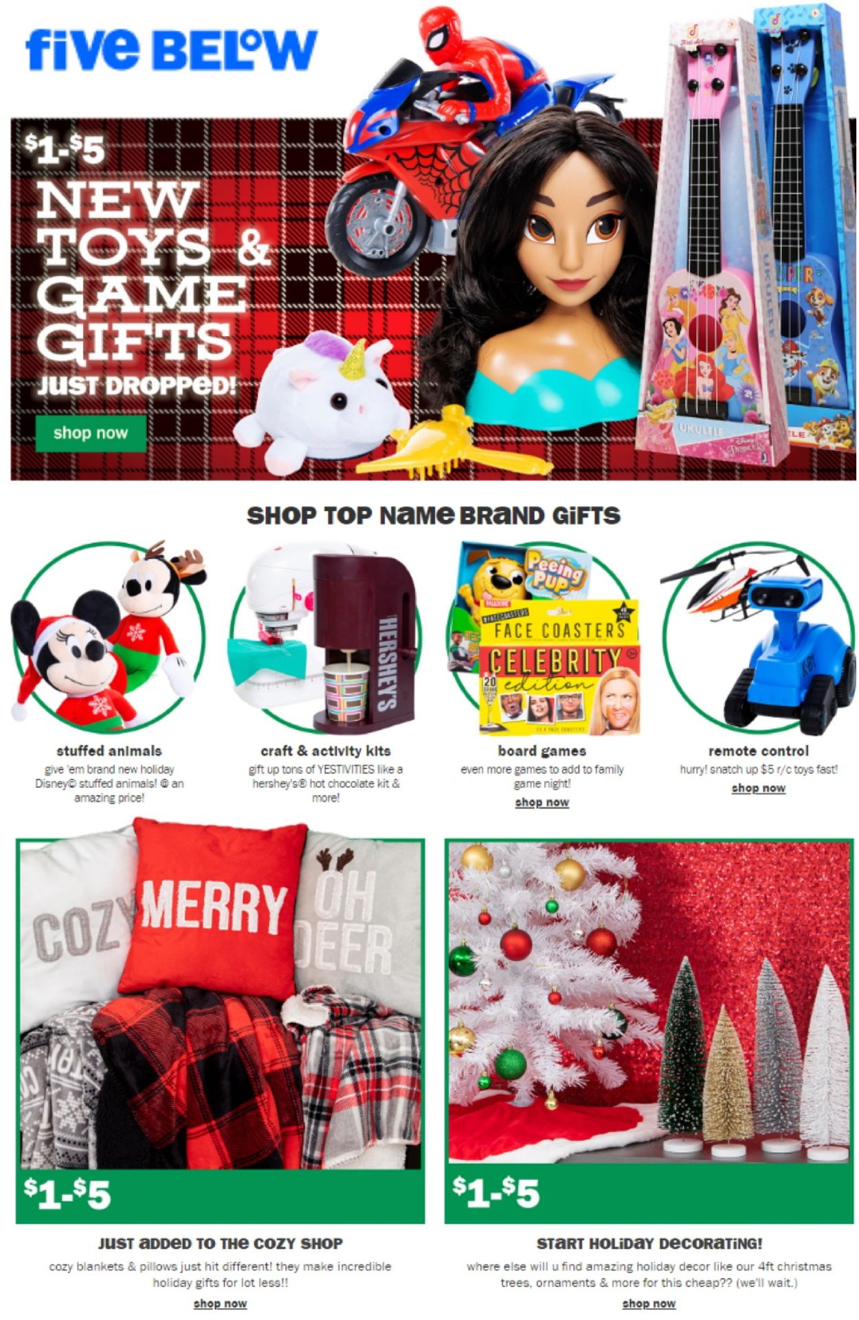 Five Below Holiday 2020 Current weekly ad 11/18 11/30/2020 frequent