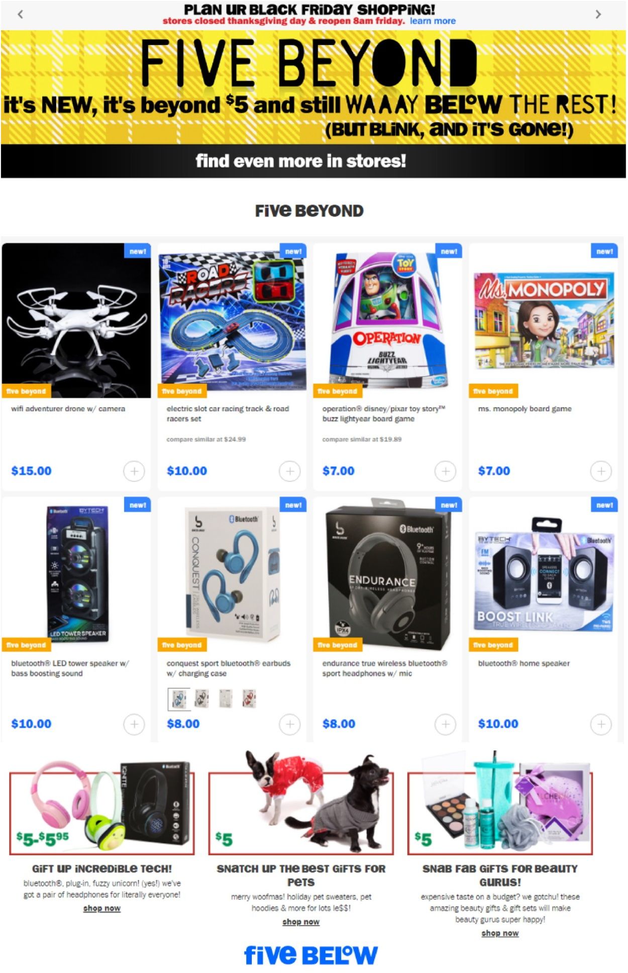 Five Below Black Friday 2020 Current weekly ad 11/25 12/01/2020