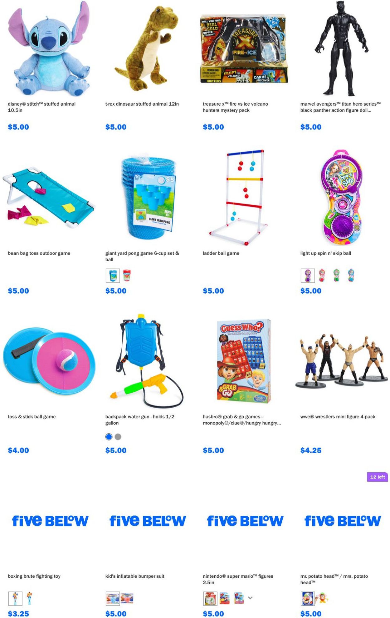 Catalogue Five Below from 02/24/2021
