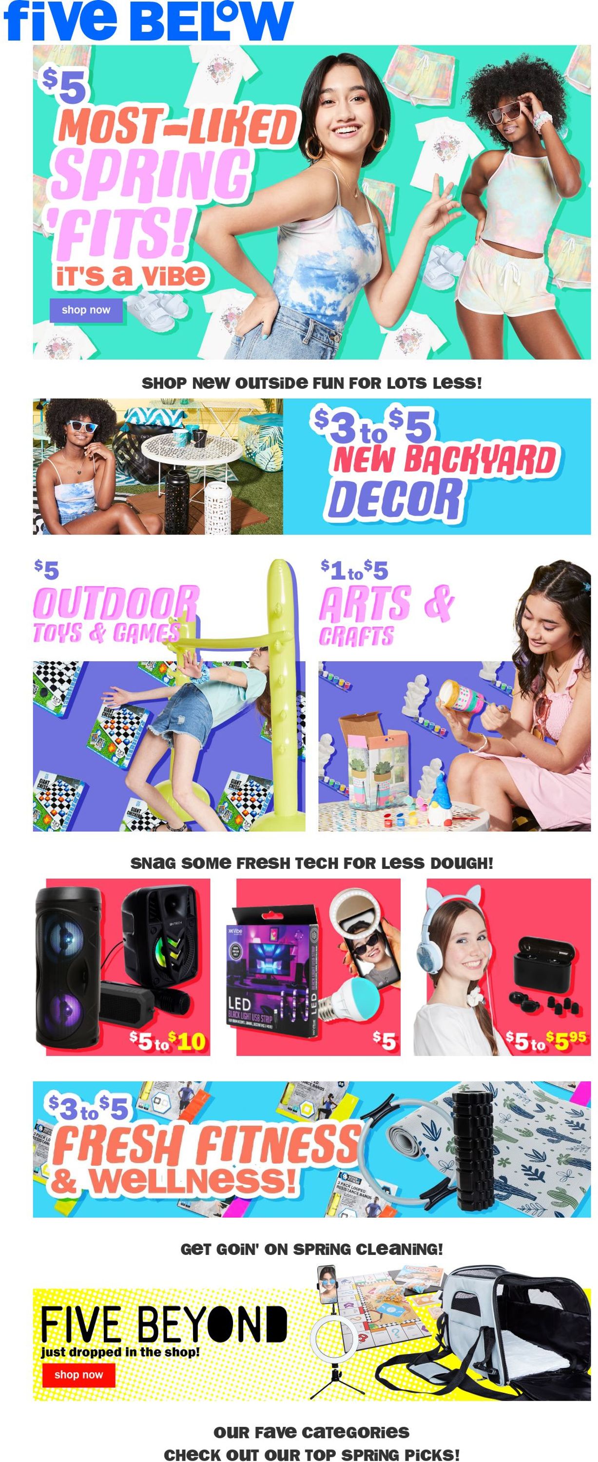 Catalogue Five Below from 04/28/2021