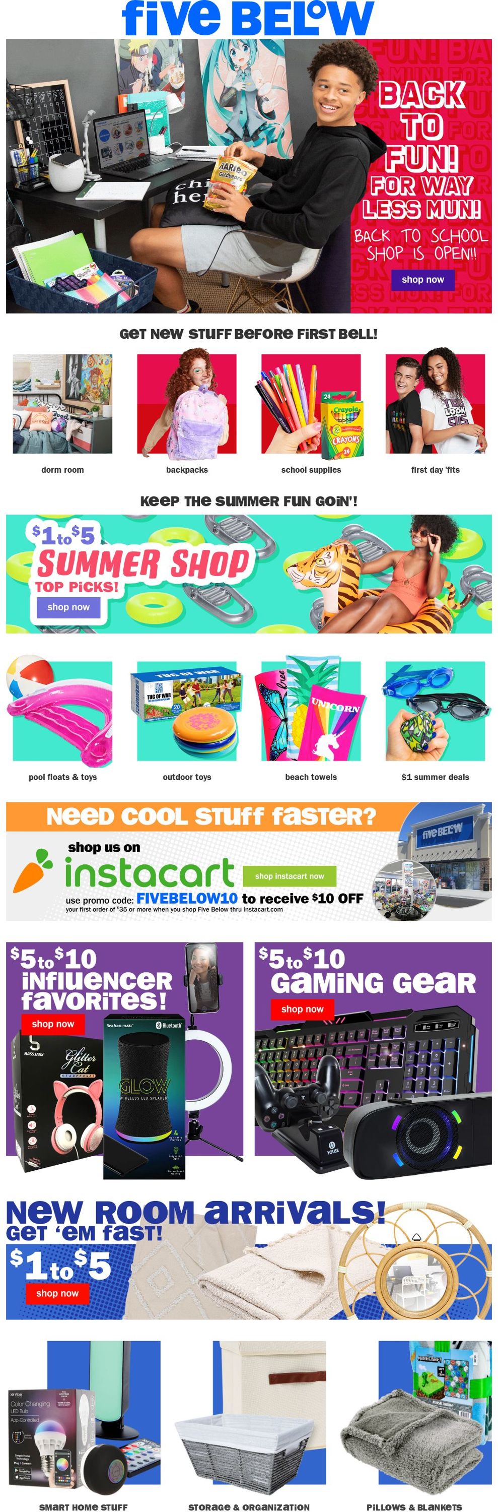 Catalogue Five Below from 07/14/2021