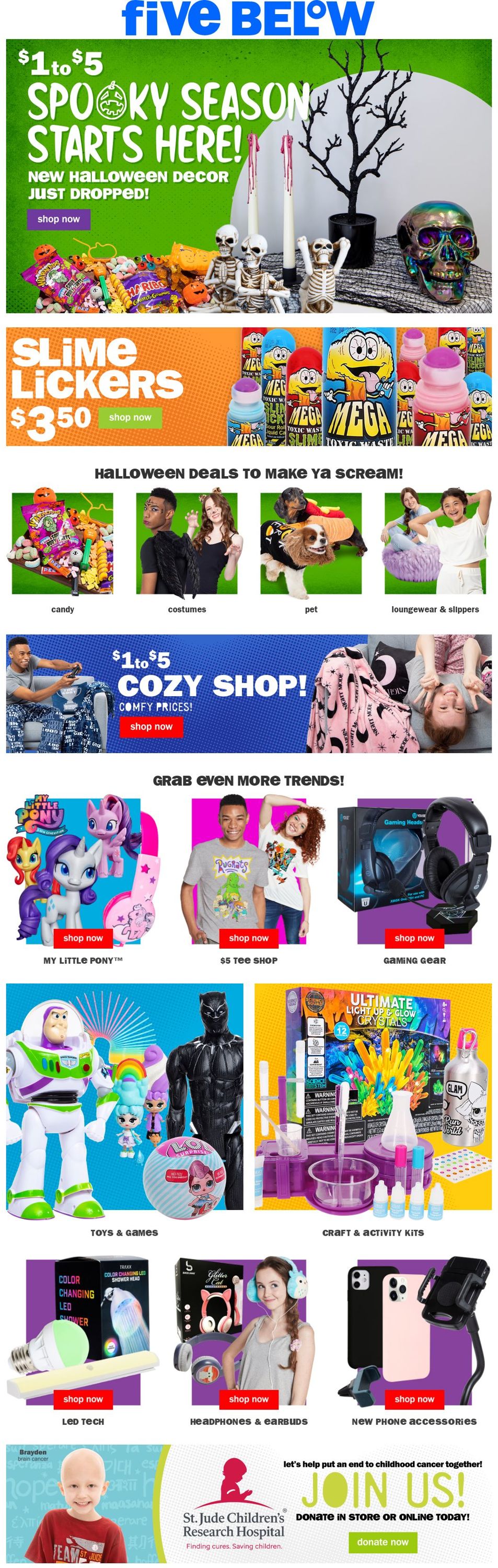 Catalogue Five Below from 09/22/2021