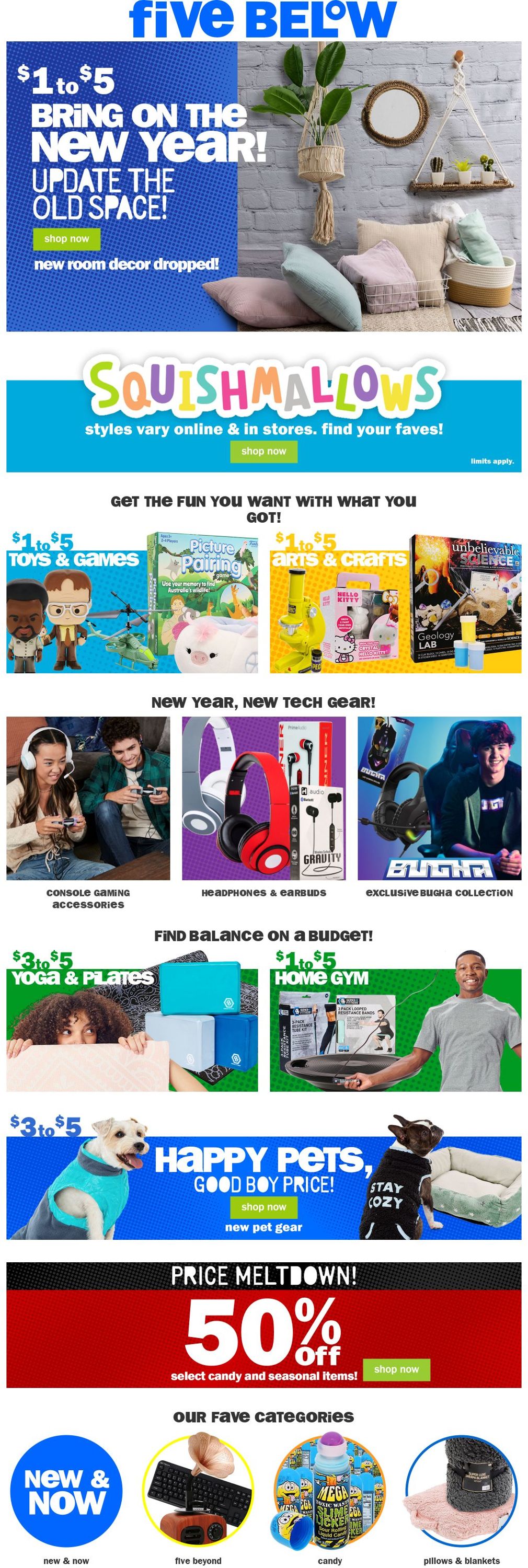 Catalogue Five Below from 12/29/2021