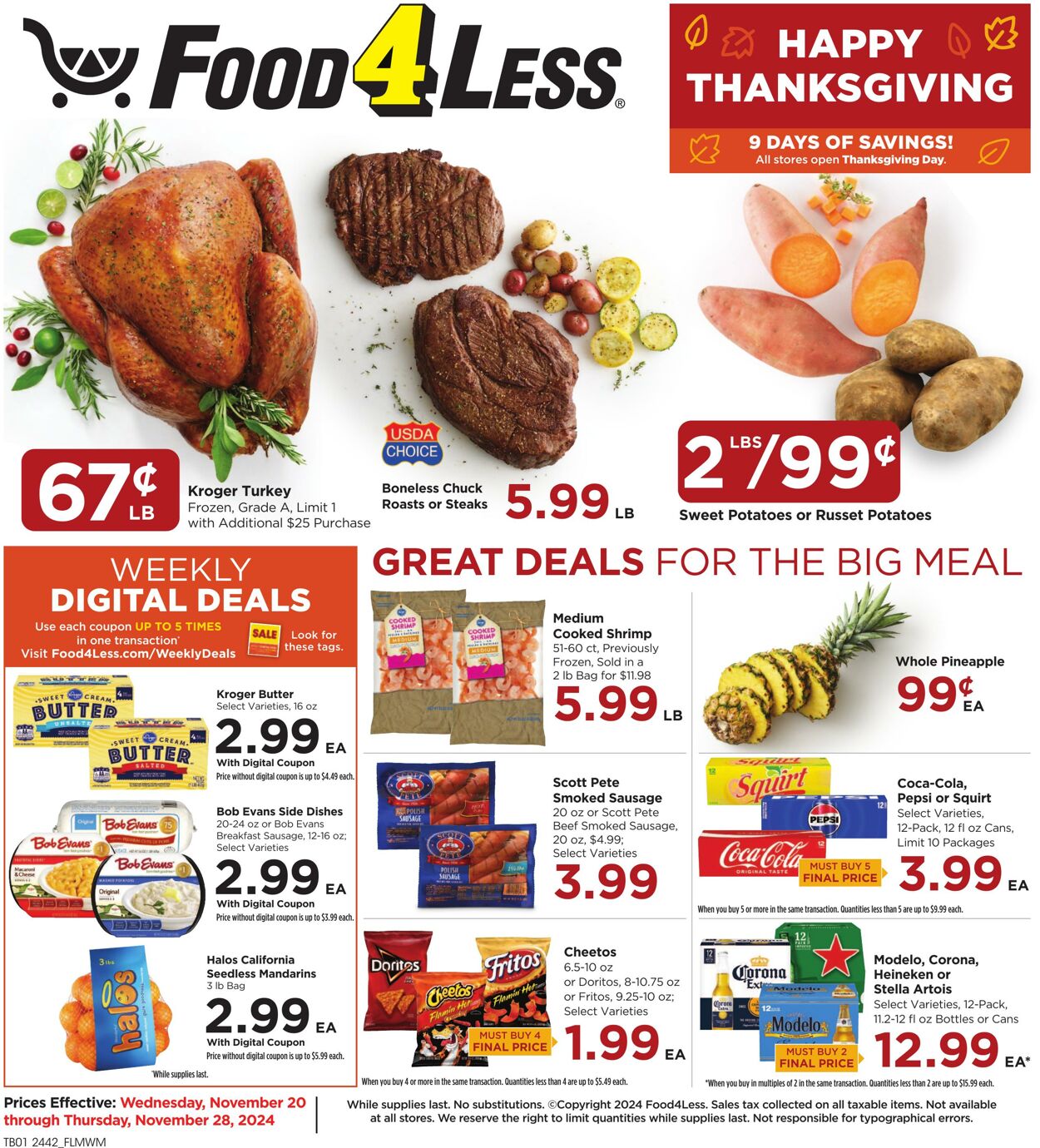 Catalogue Food 4 Less from 11/20/2024