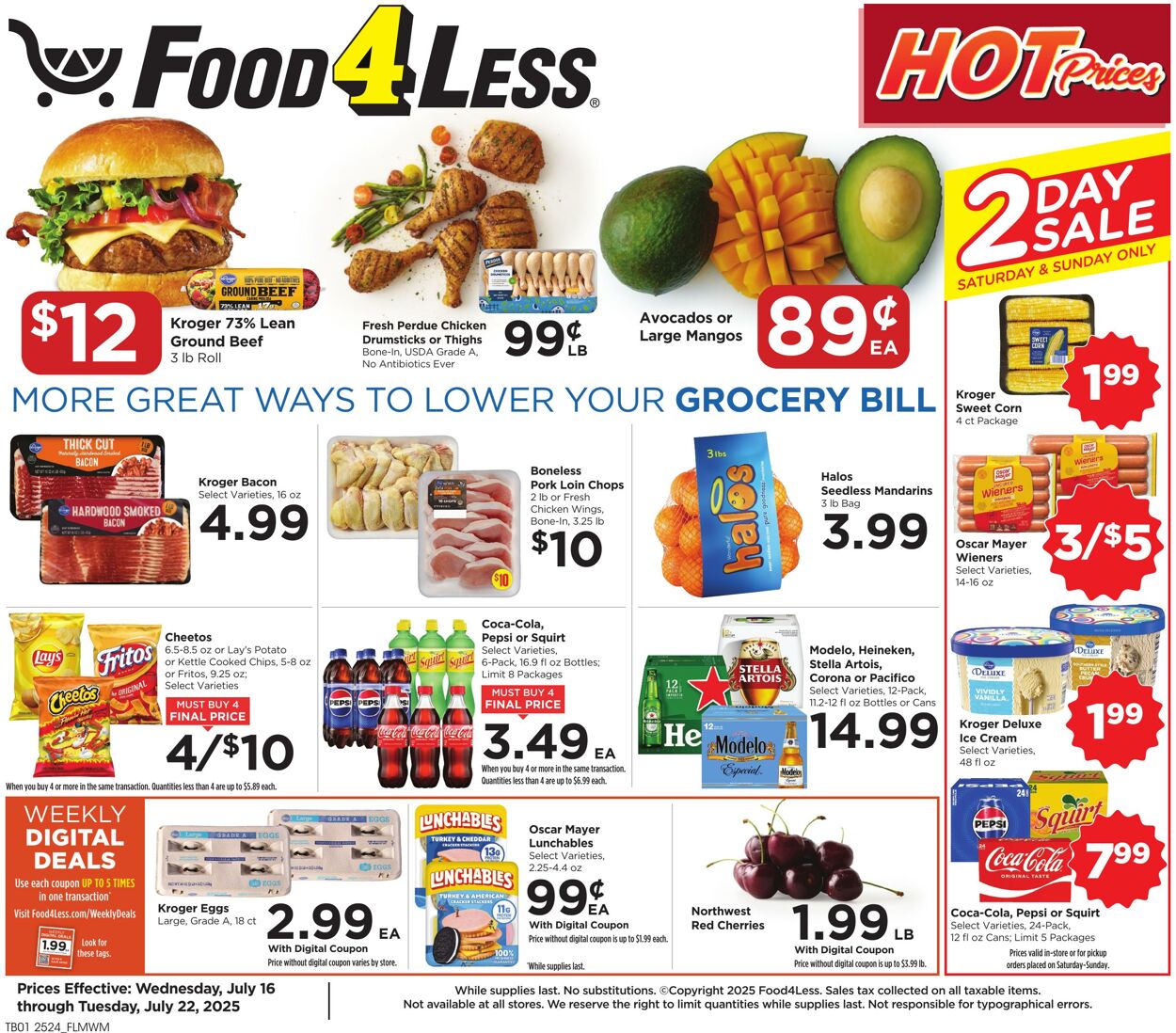 Catalogue Food 4 Less from 07/16/2025