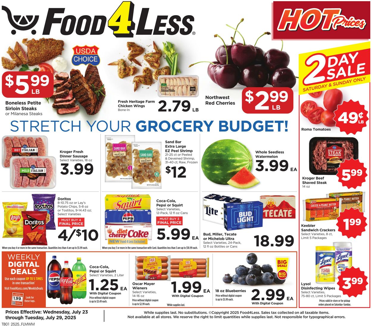 Catalogue Food 4 Less from 07/23/2025