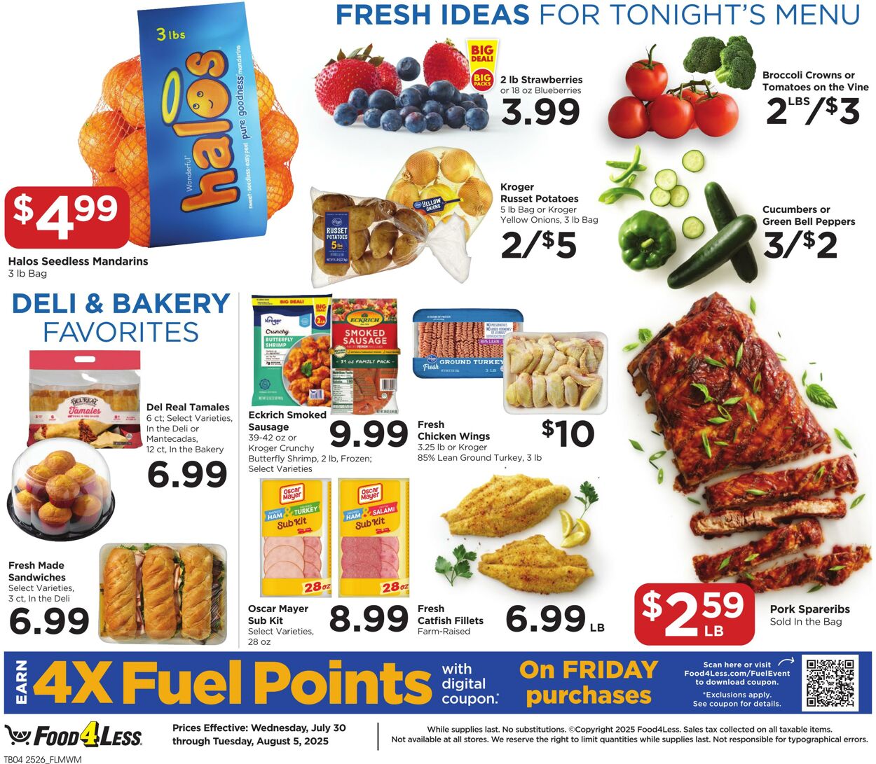 Catalogue Food 4 Less from 07/30/2025