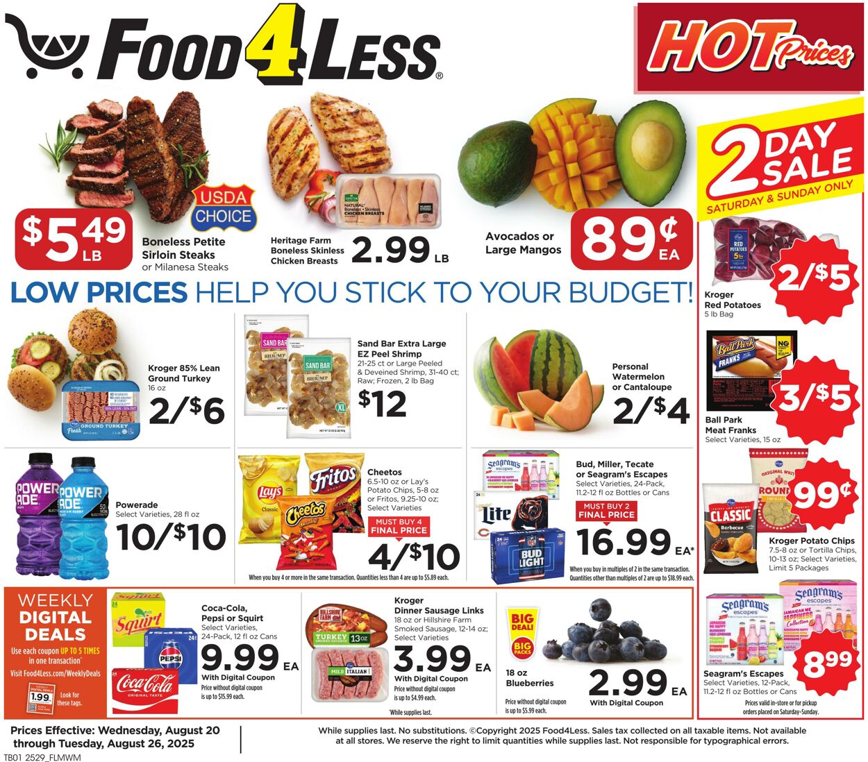 Catalogue Food 4 Less from 08/20/2025