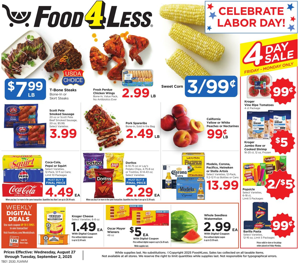 Catalogue Food 4 Less from 08/27/2025